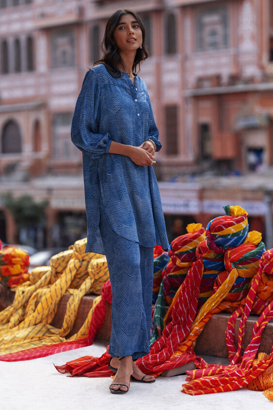Johri Tunic Coord Set, Indigo, image 7