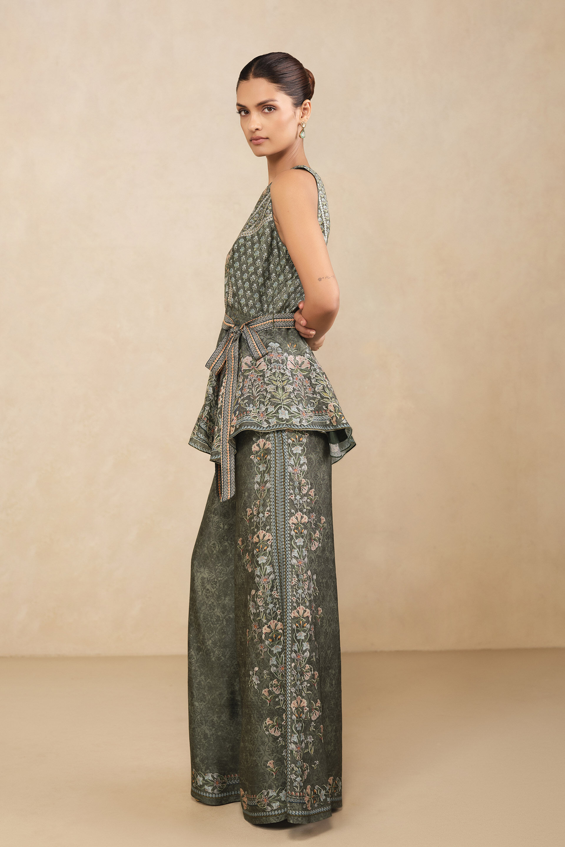 Zoya Palazzo Set - Sage, Sage, image 3