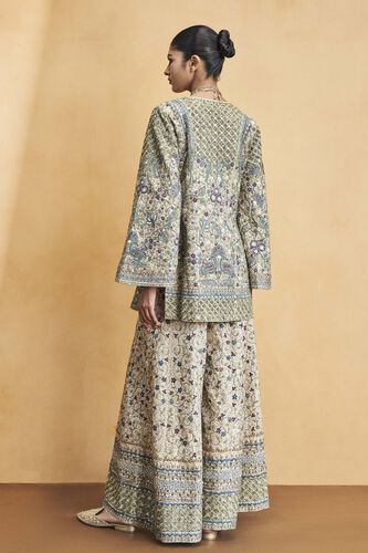 Harmony Of The Forest Embroidered Zardozi Pant Set - Gold, Gold, image 3