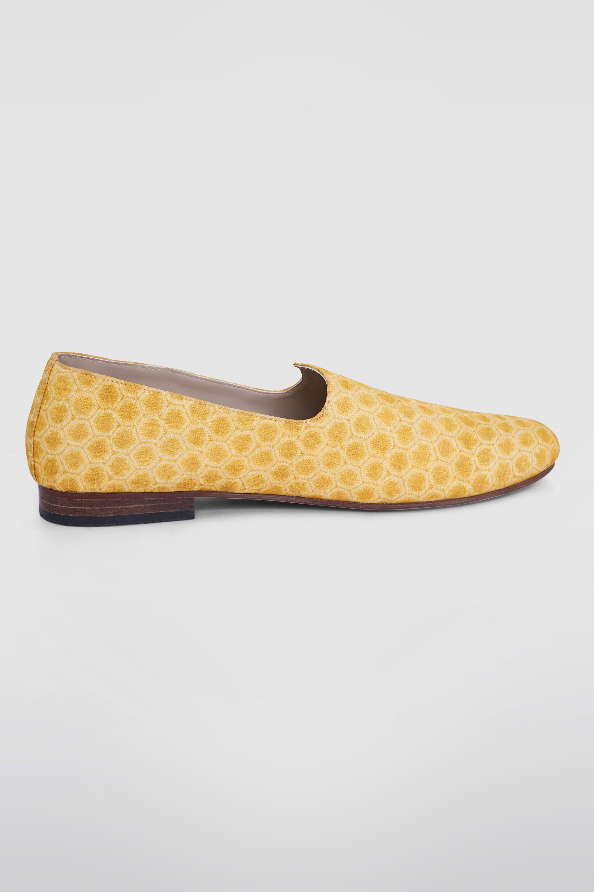 Yellow Printed Mojris