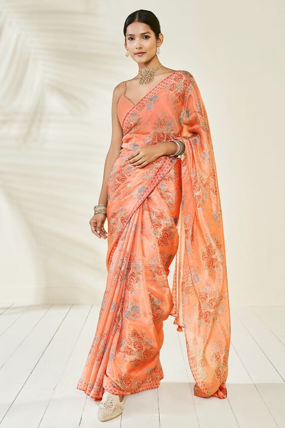 2 - Hritvi Saree - Orange, image 2