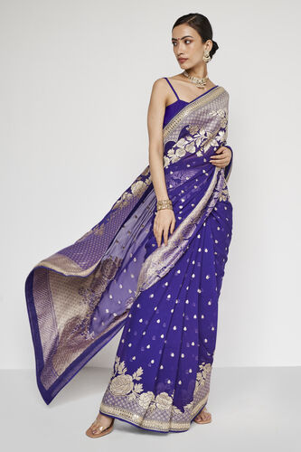 Kanak Benarasi Saree - Purple, , image 3