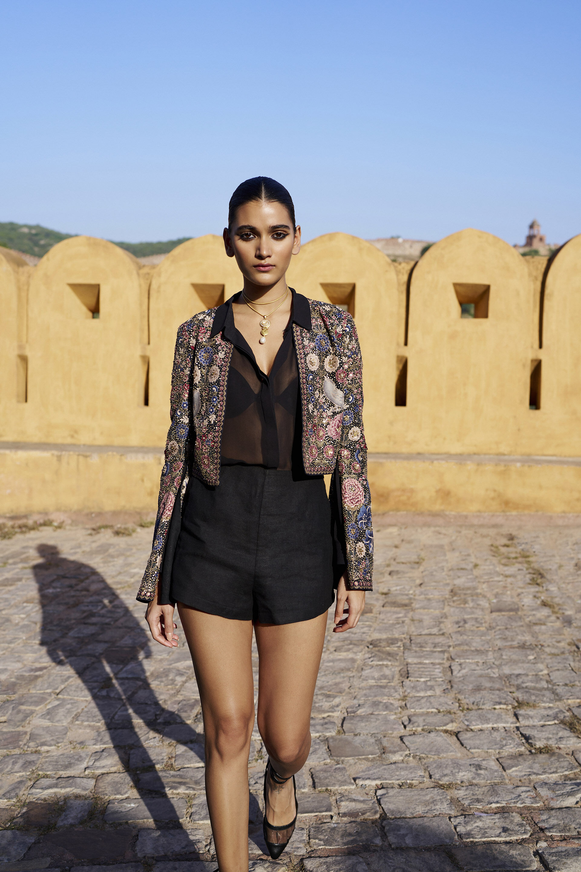 Songs Of The Forest Embroidered Silk Set - Black, Black, image 5