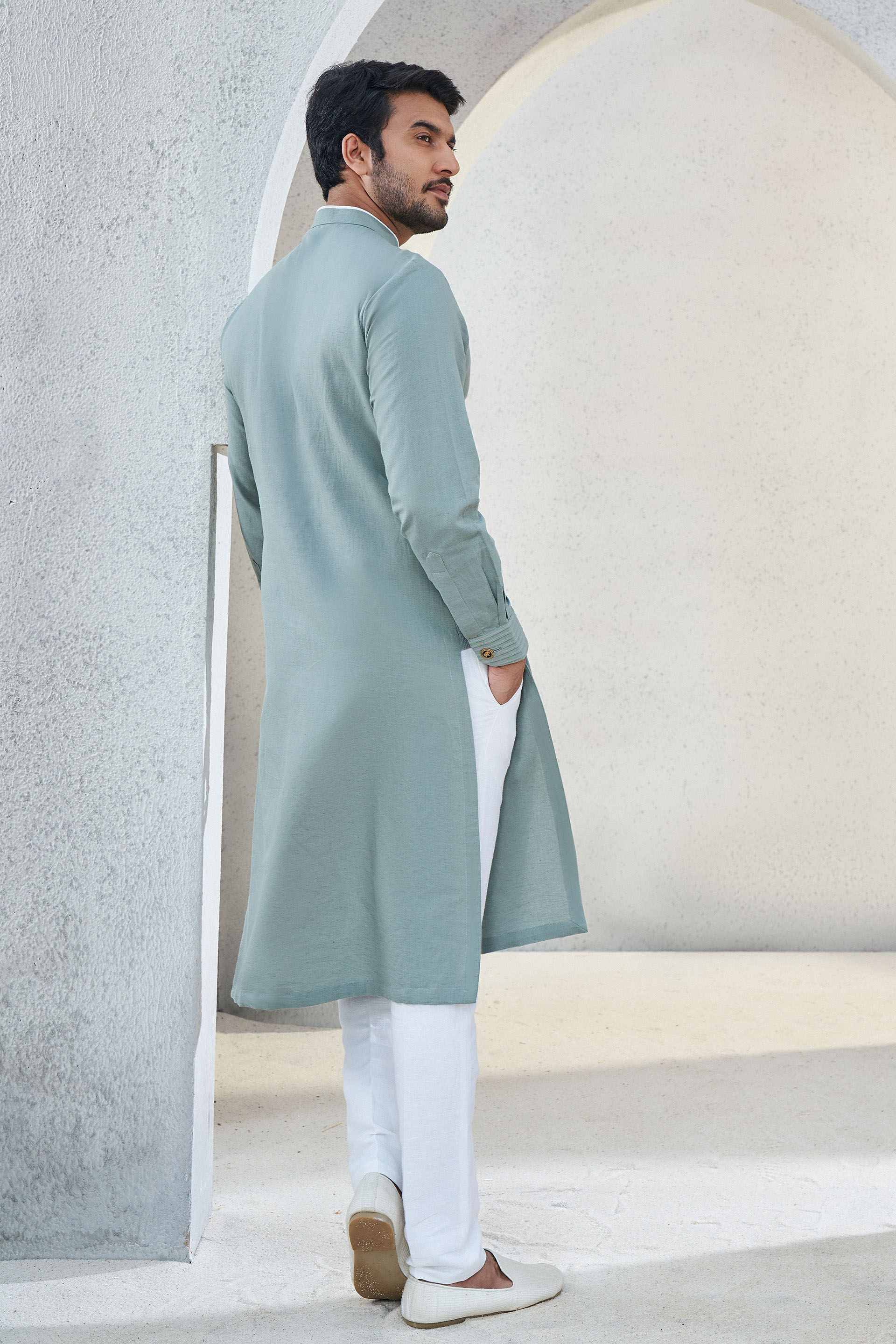 Faris Kurta - Olive, Olive, image 3