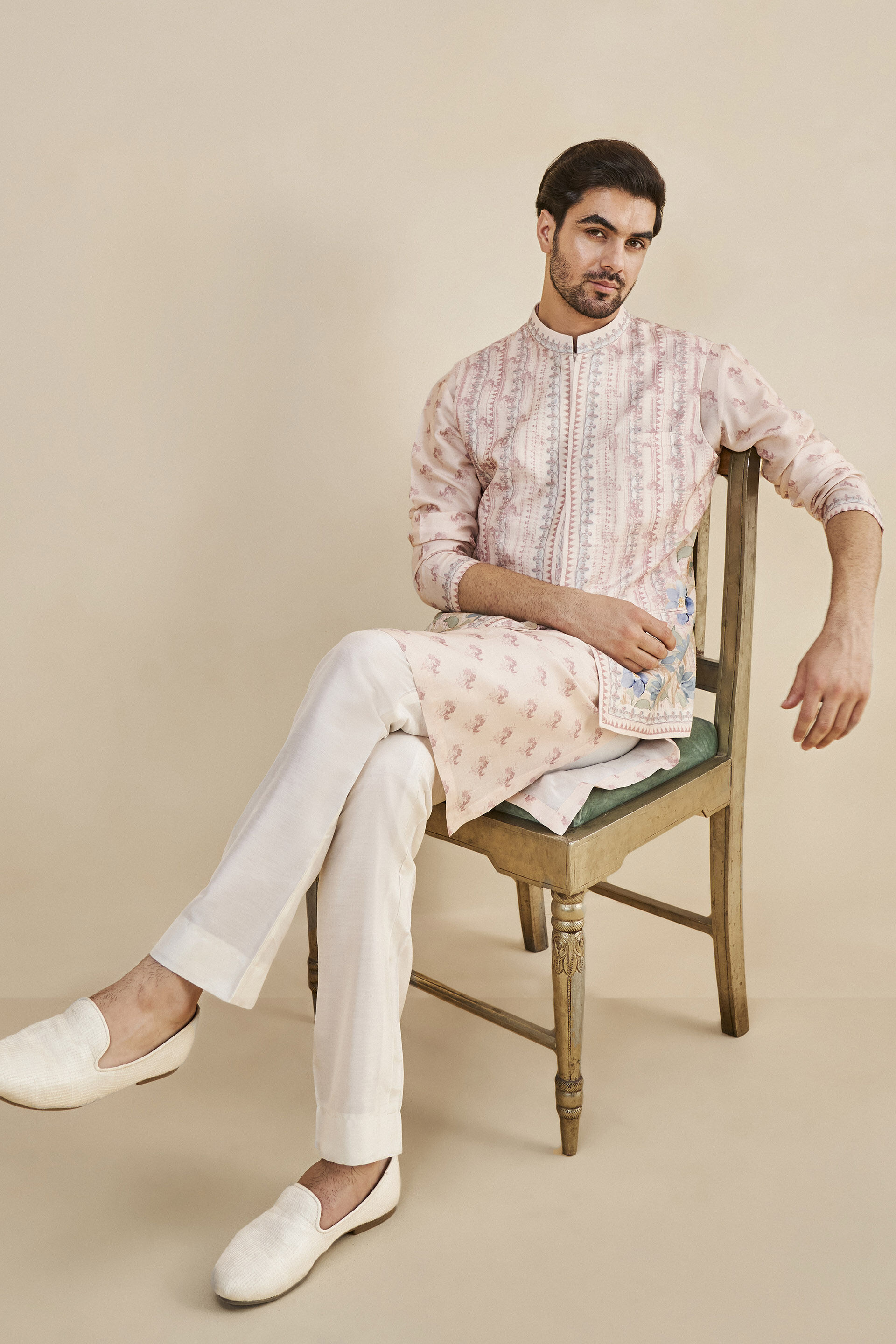 Rohak Nehru Jacket - Salmon, Salmon, image 7