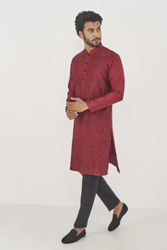 Gulzar Kurta, Maroon, image 2