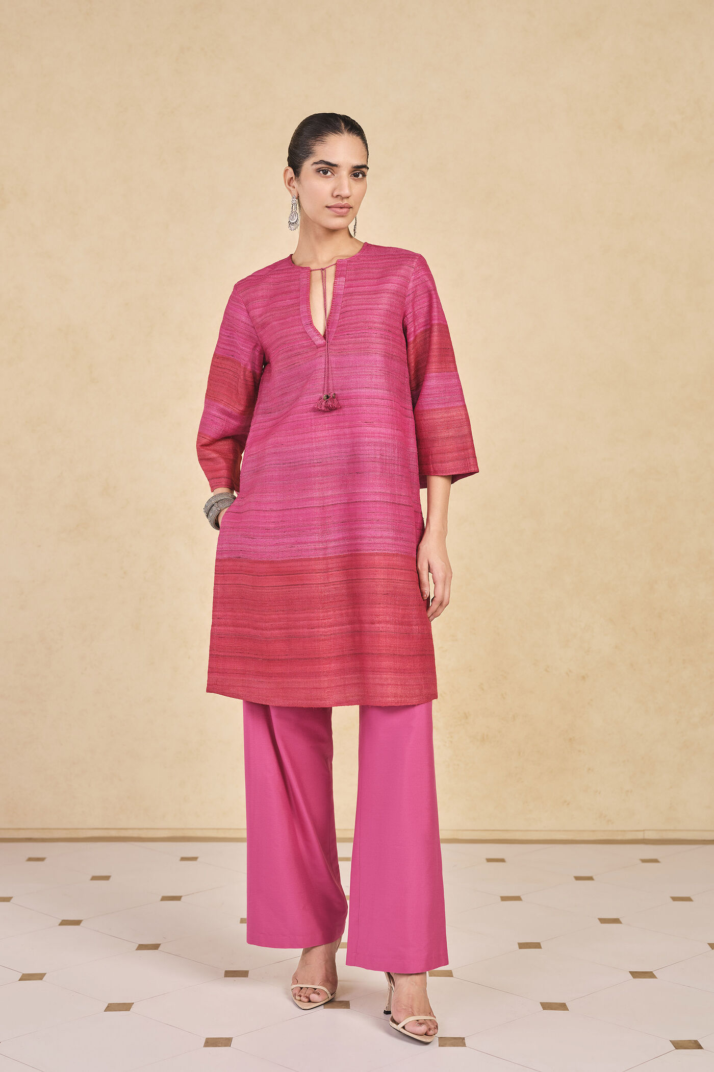Tesfaye Silk Co-ord - Pink