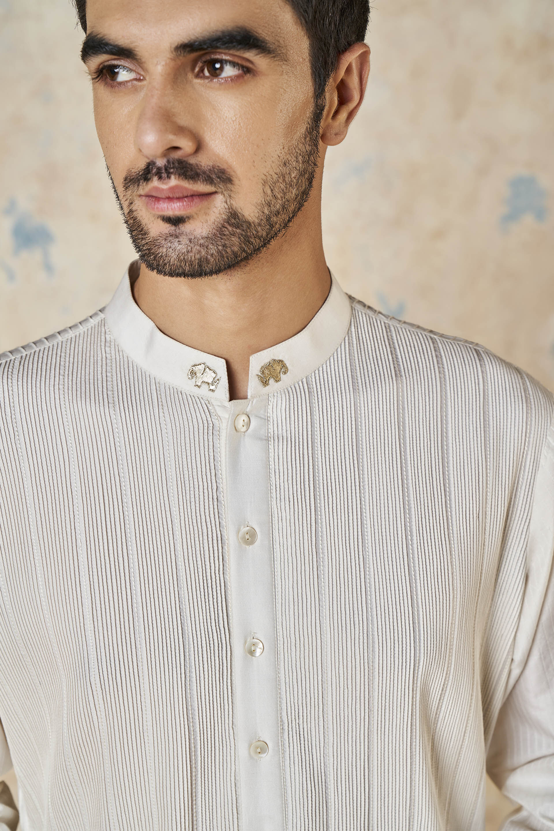 Sifar Silk Kurta - Ivory, Ivory, image 6