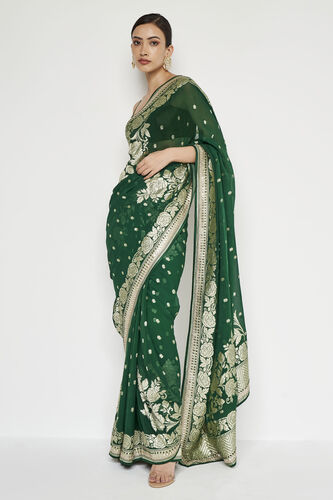 Devangana Saree - Emerald Green, , image 1