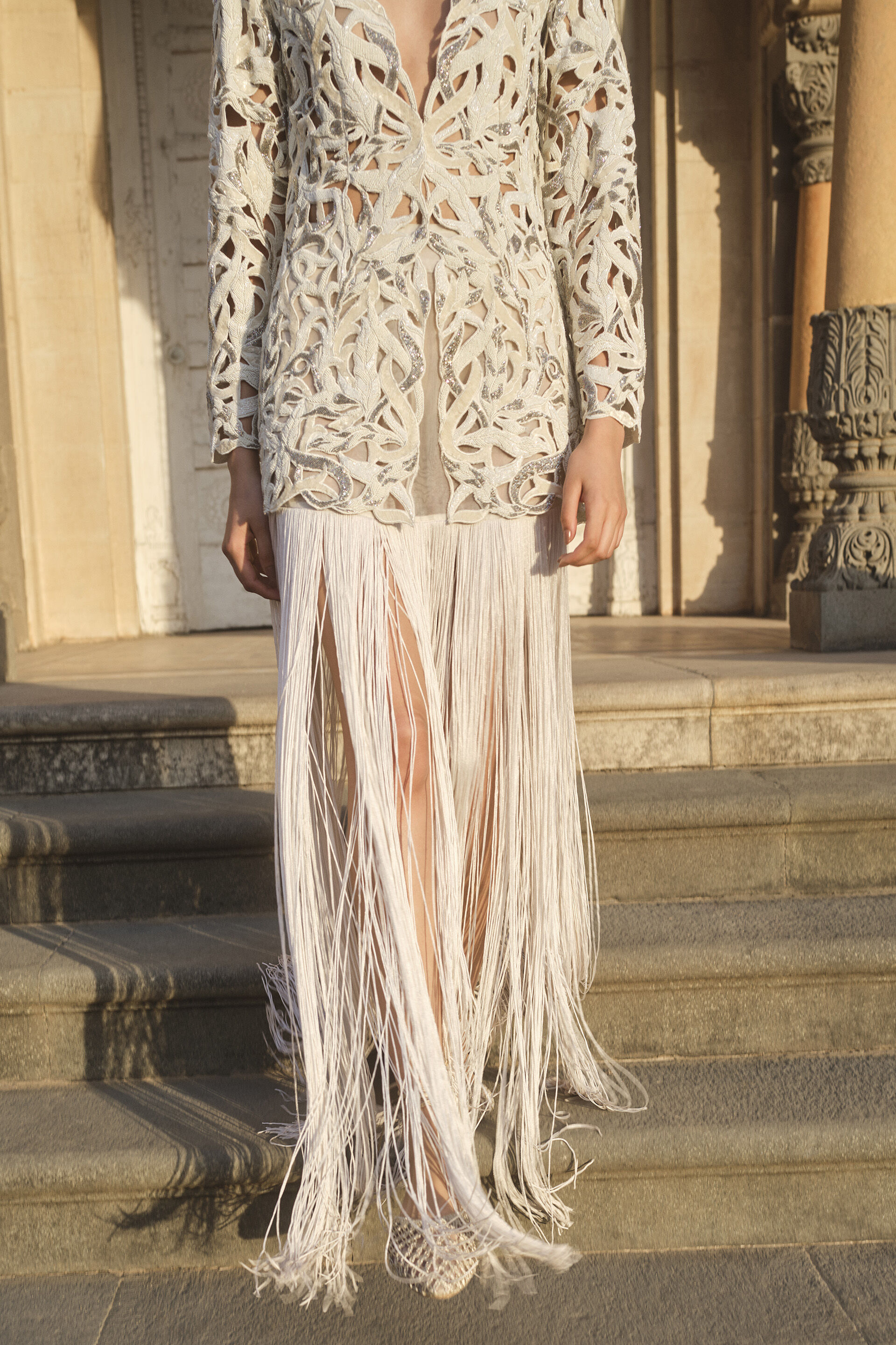 Xylandra Broderie Jacket Set - Ivory, Ivory, image 6