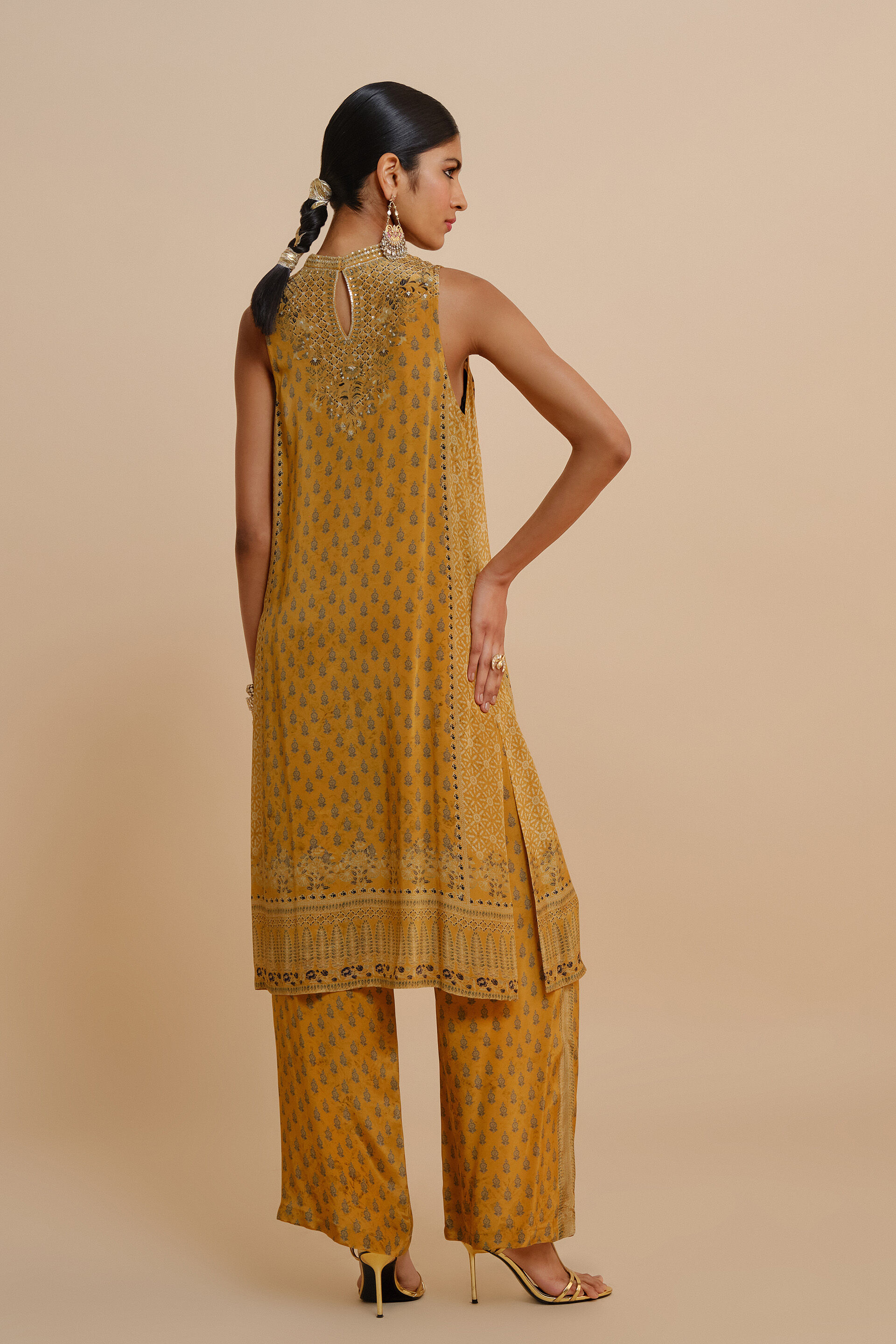Emira A-line Kurta Set - Yellow