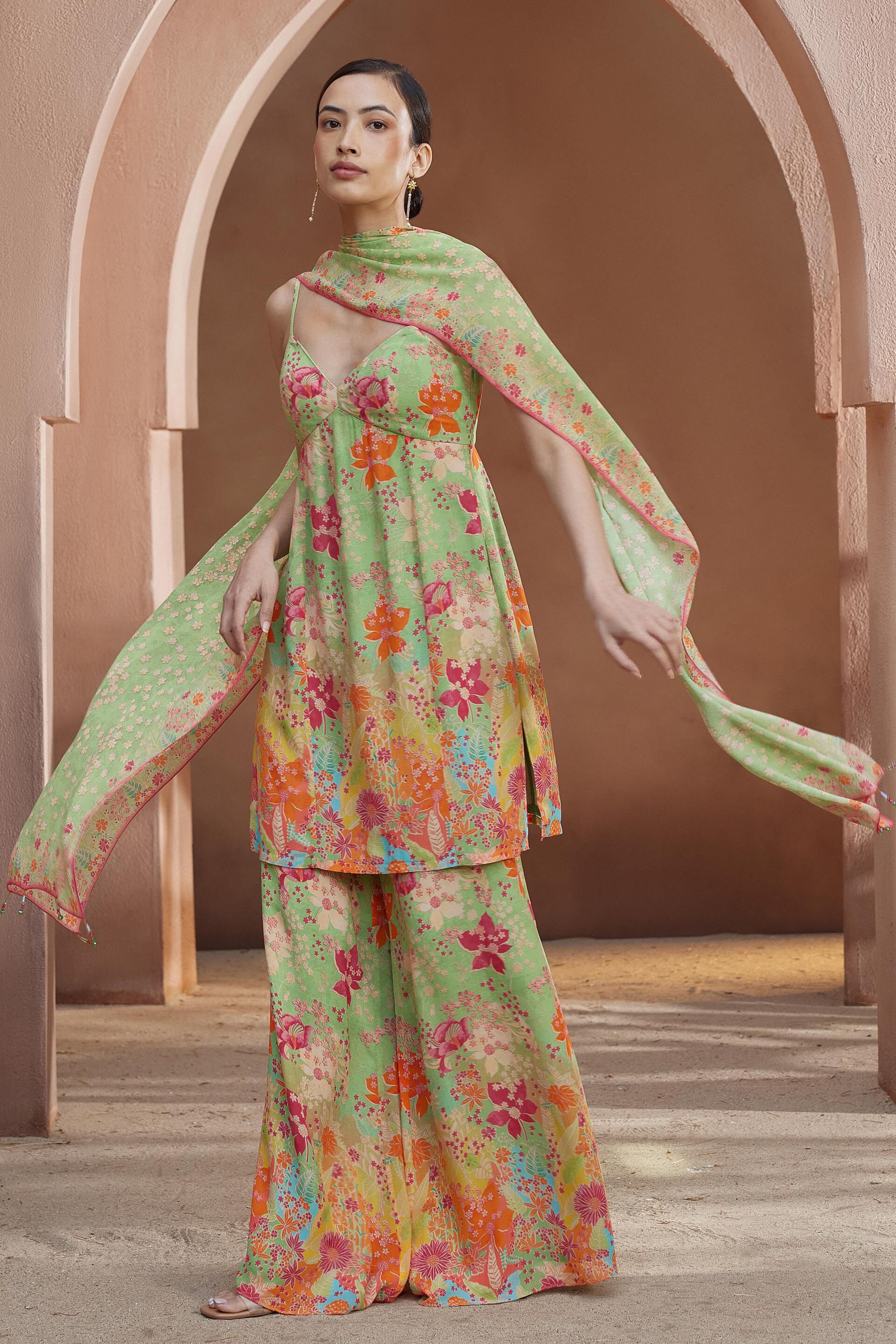 Indian Traditional Stylish Woolen Full Sleeve Kurti & Palazzo Set For  Womens FRS | eBay