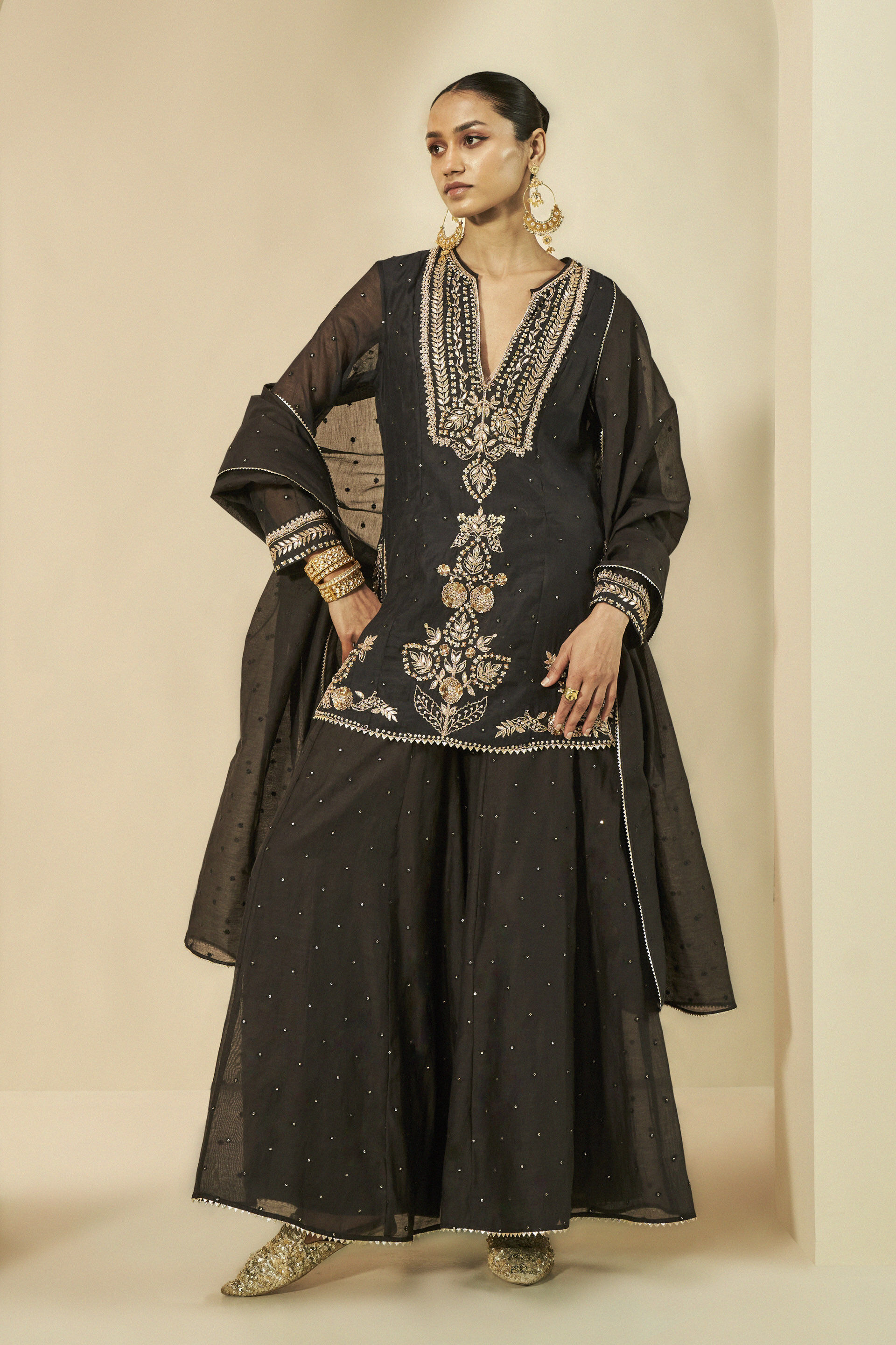 Sharara suit gota patti top