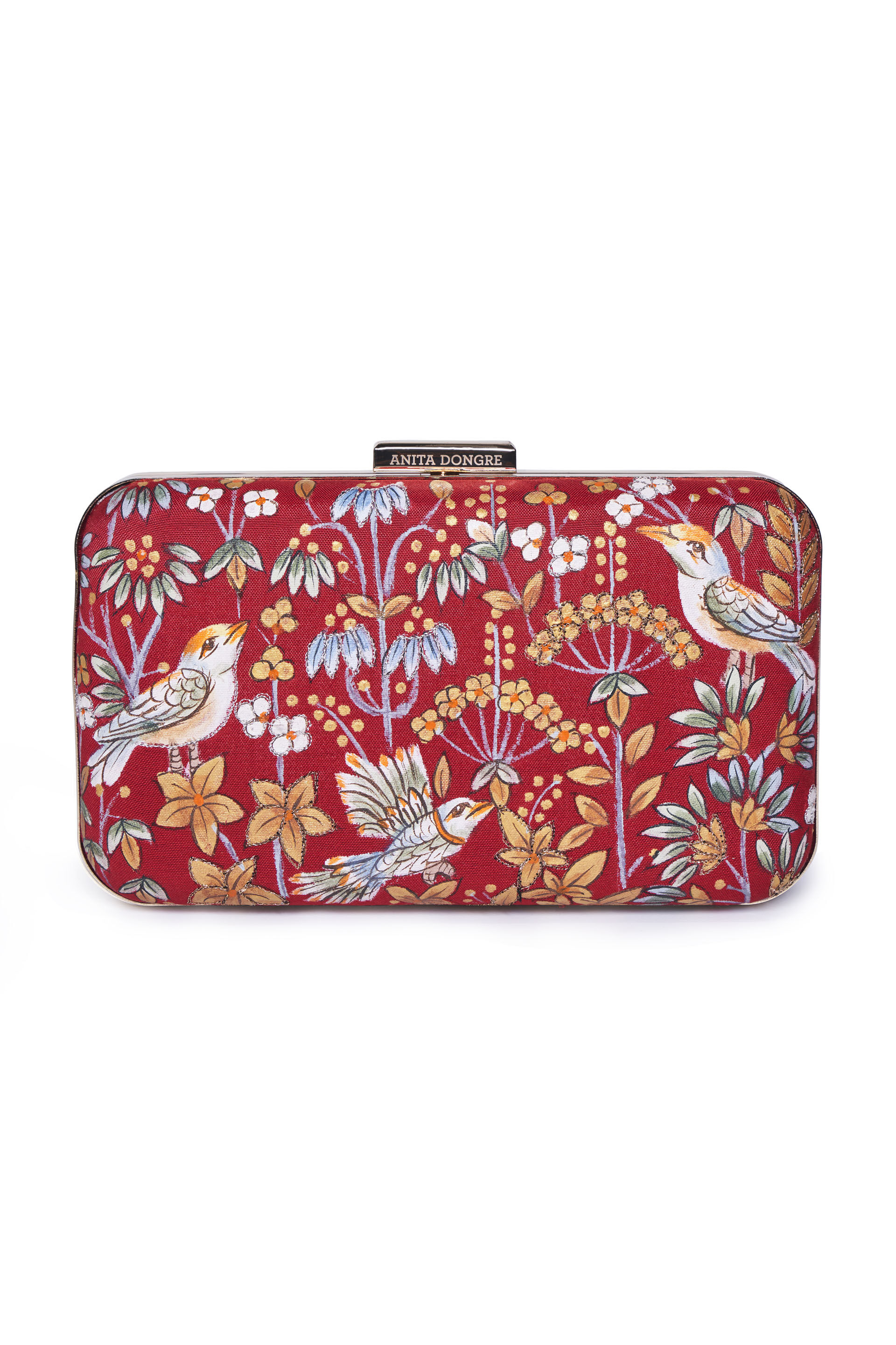 Pichhwai Clutch - Scarlet Red, Red, image 5
