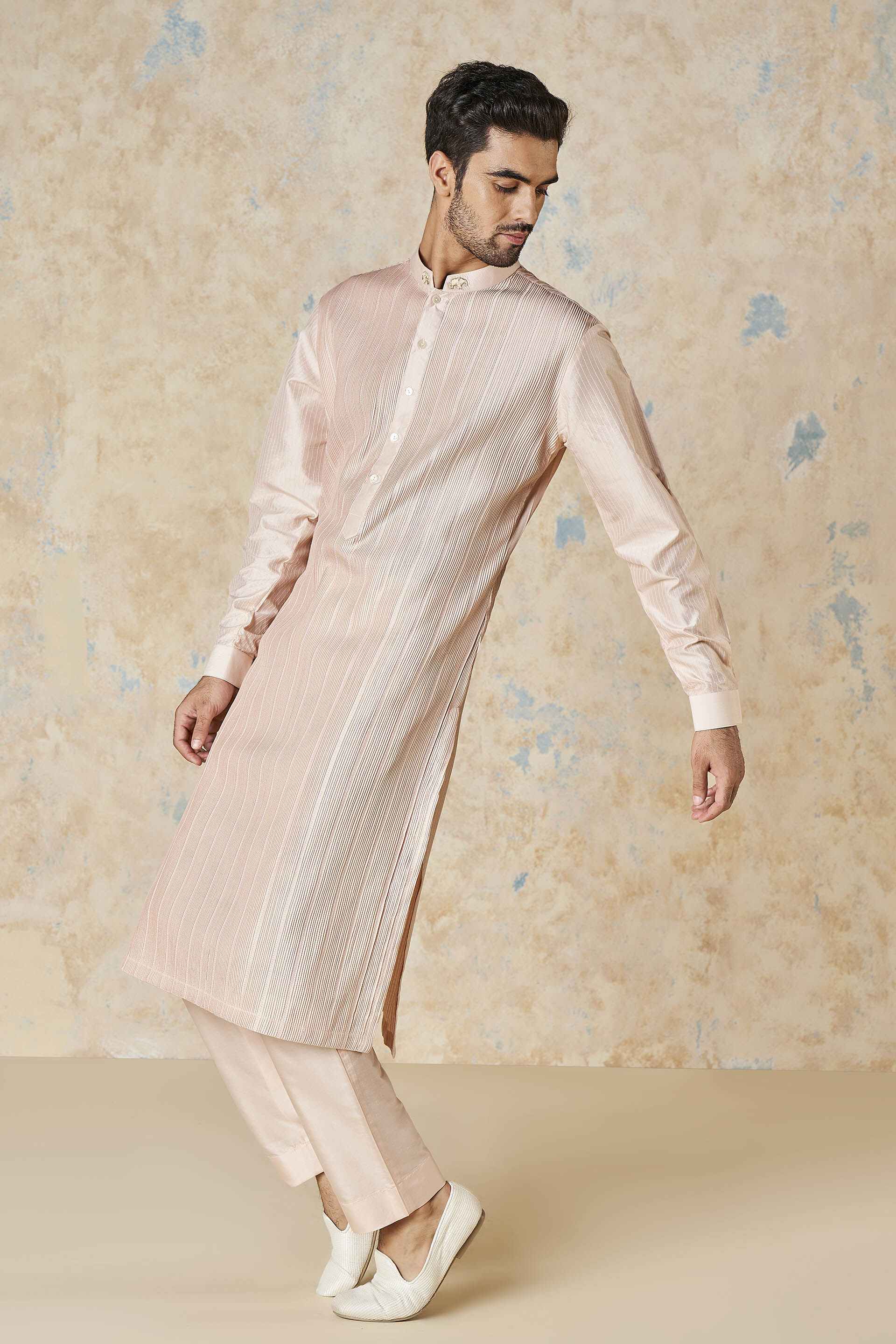 Sifar Silk Kurta - Pink, Pink, image 5