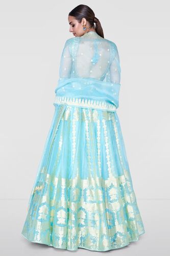 Alethi Lehenga, Powder Blue, image 5