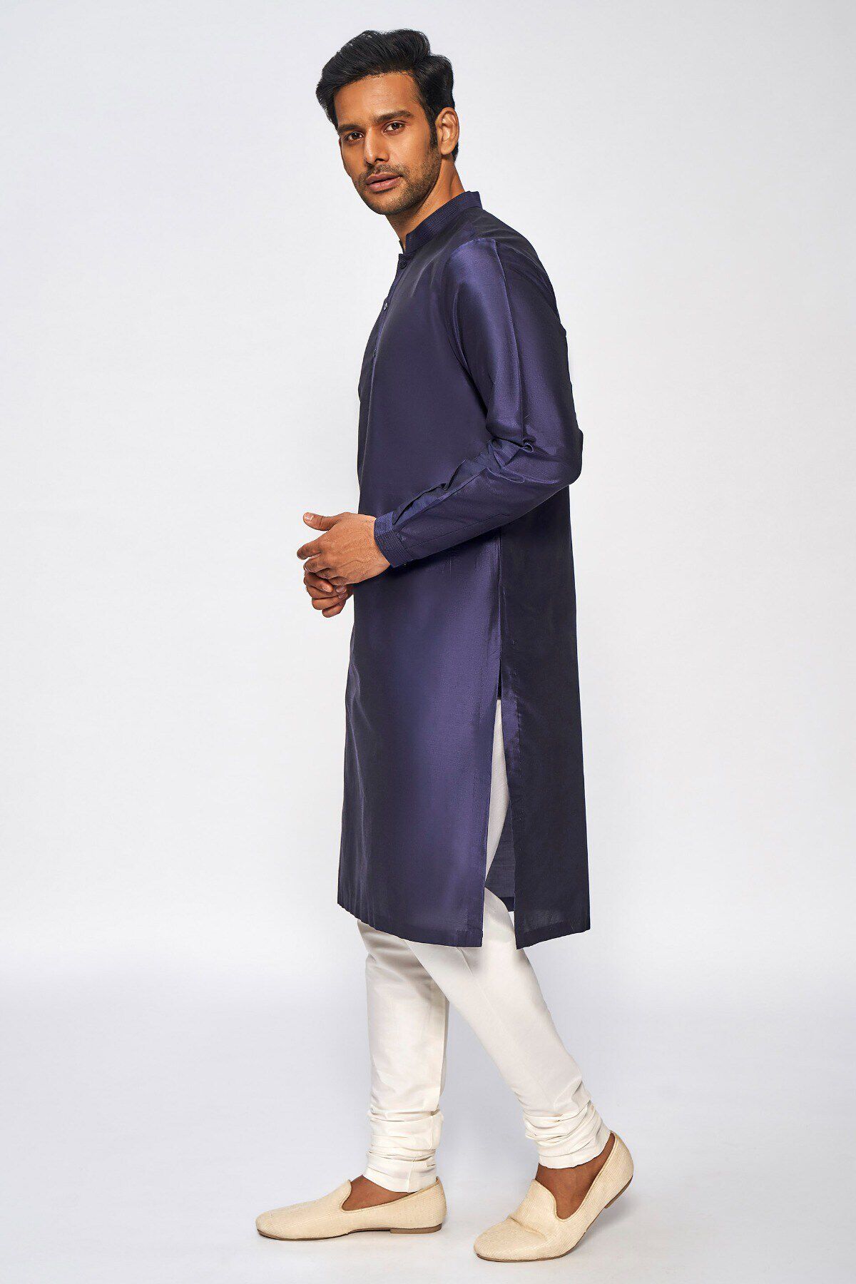 Ishir Kurta - Navy Blue