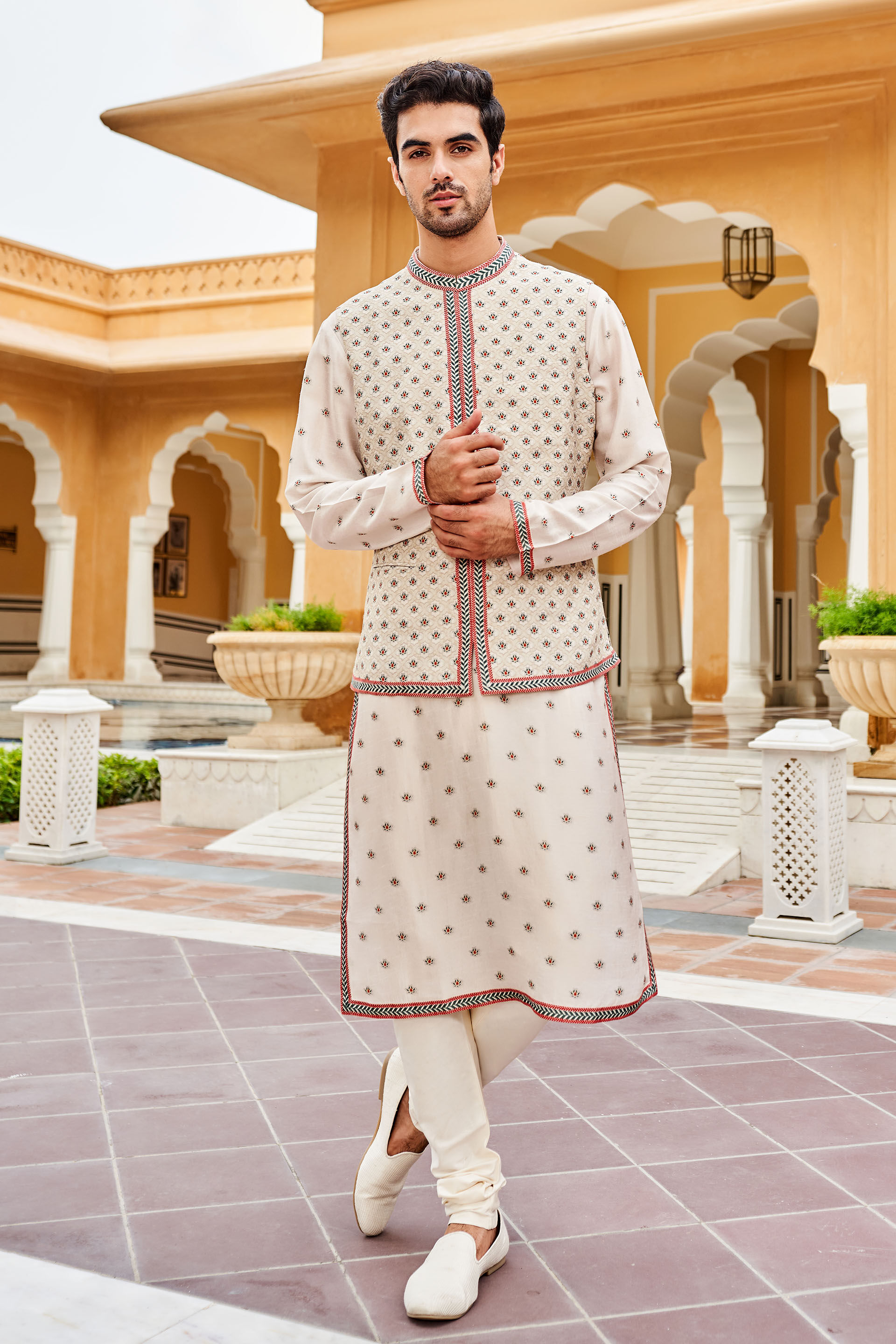 Darsa Nehru Jacket - Ivory