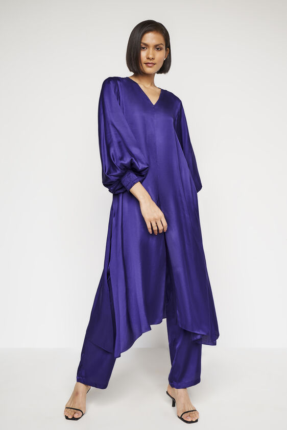 Norma Kurta Set, Purple, image 2
