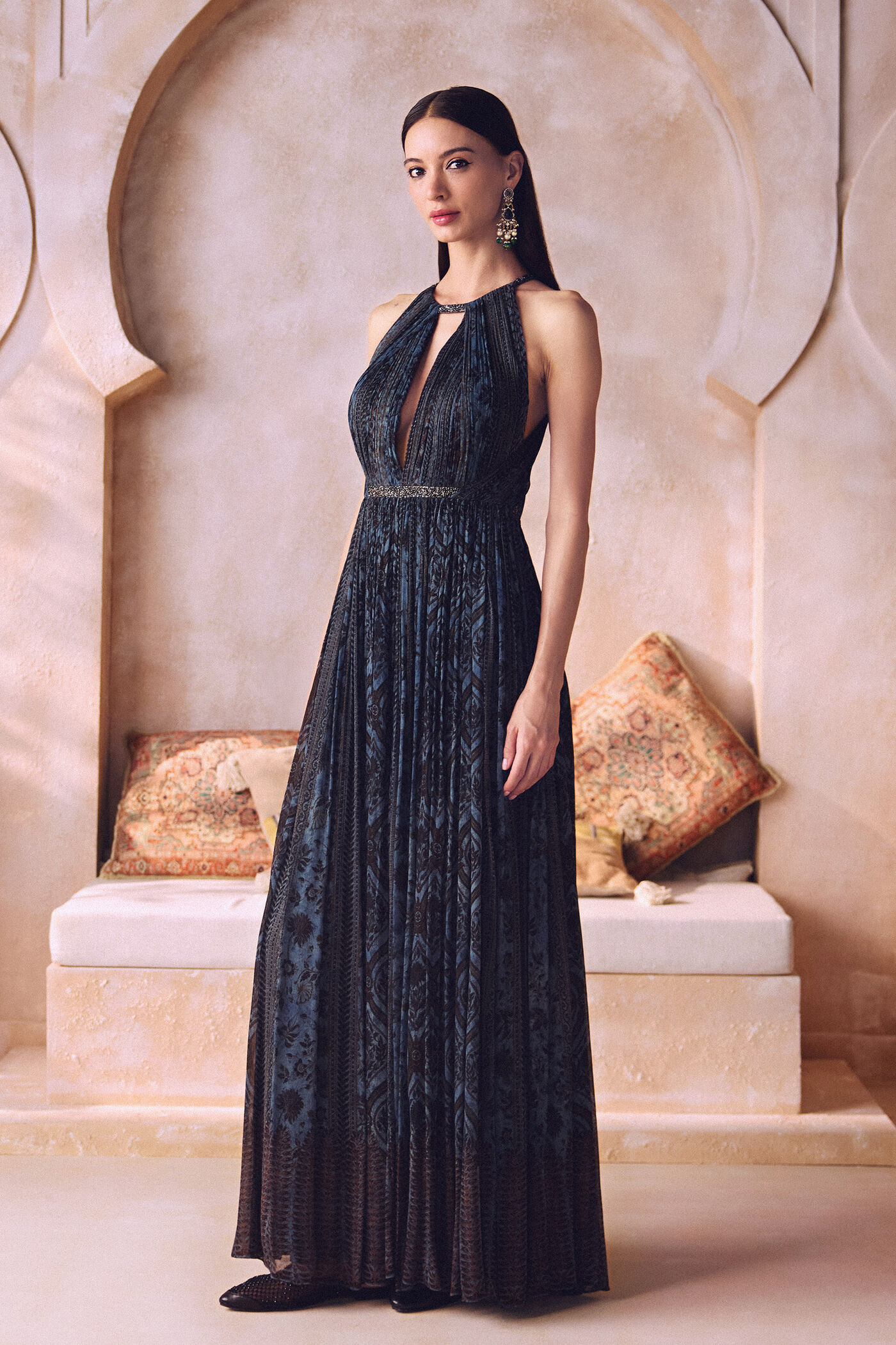 anita dongre blue dress Damson Gown