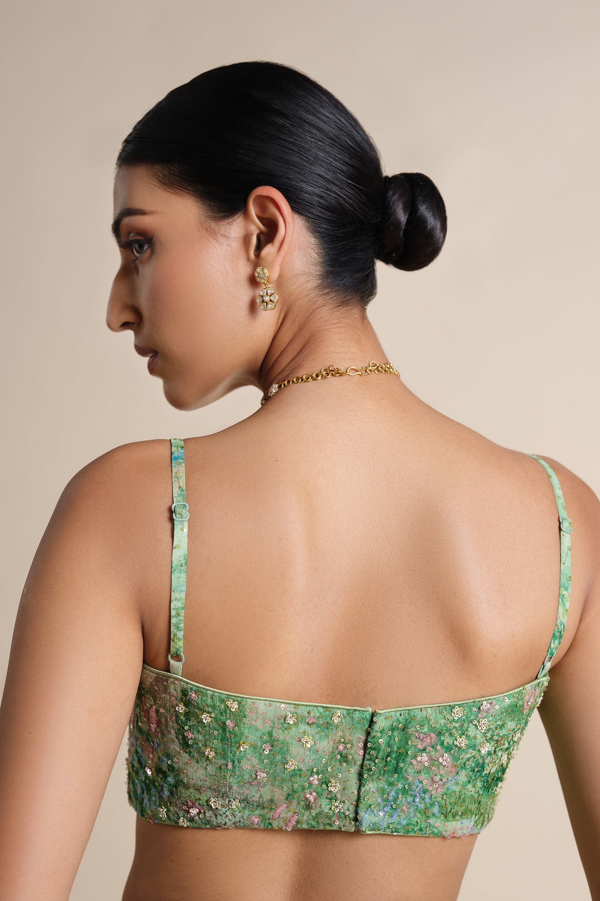 The Liveforest Embroidered Choli - Green