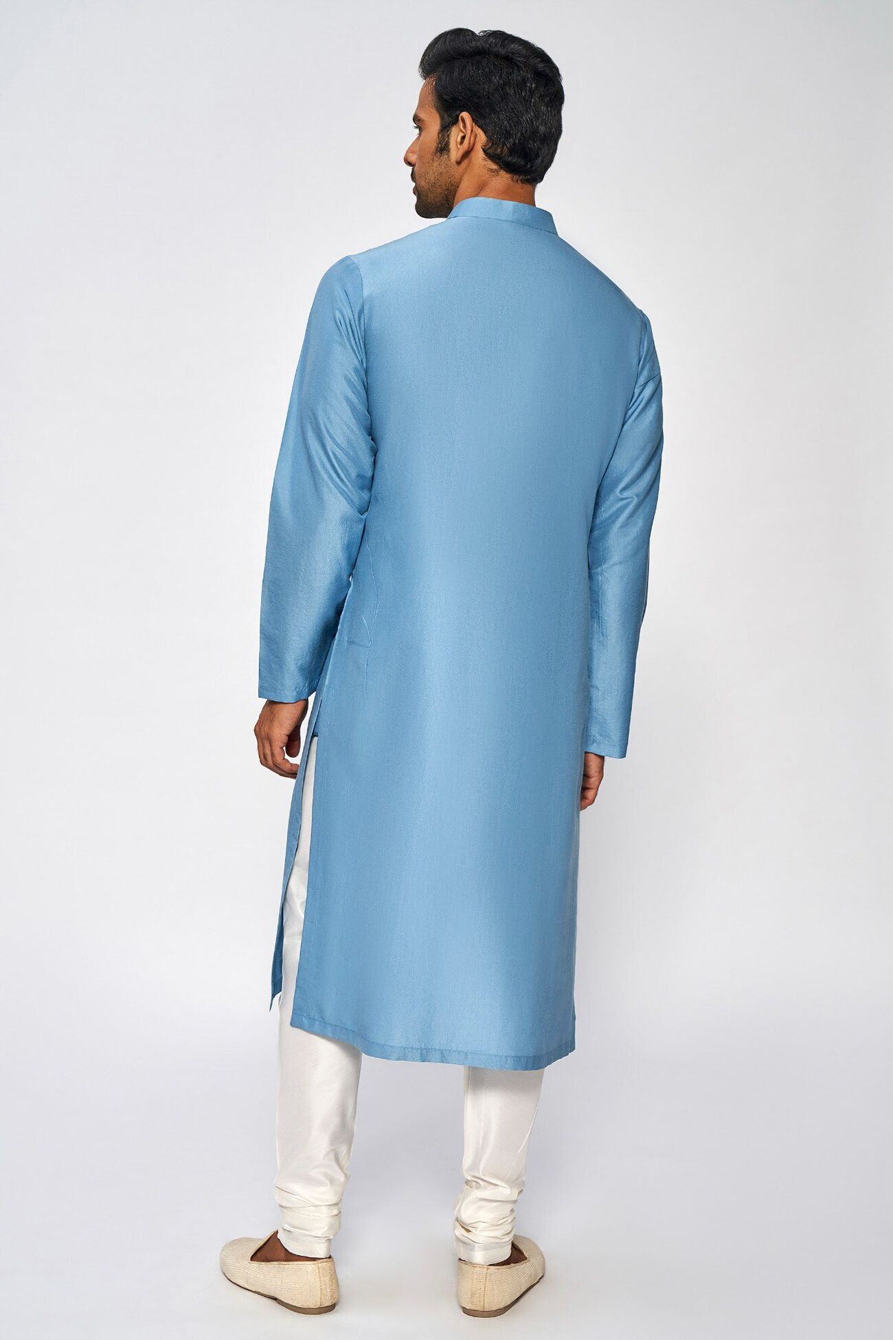 3 - Ishir Kurta –  Powder Blue, image 3