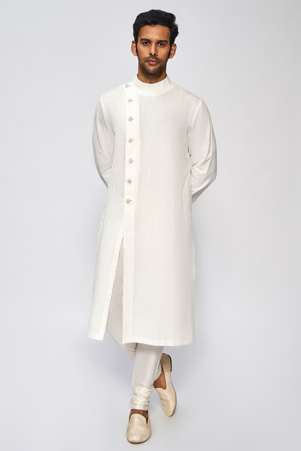 white kurta for groom