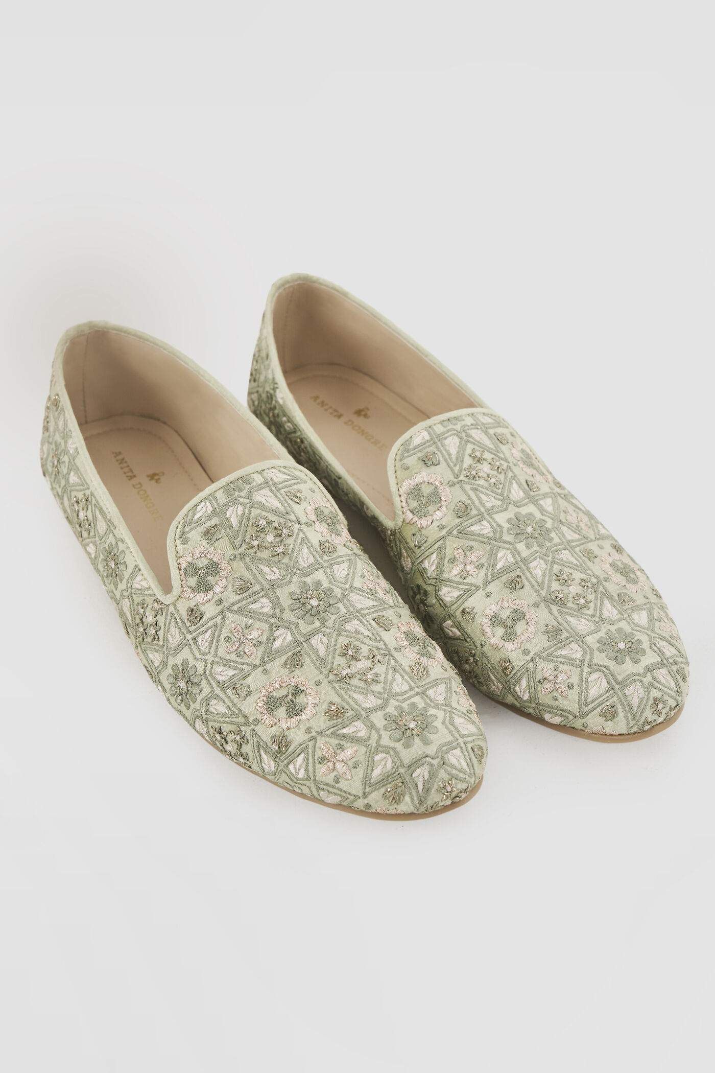 Buy Designer Sani Shoes - Sage Green Online for Women from Anita Dongre F22SR19MO_SageGreen Buy Designer Sani Shoes - Sage Green Online for Women from Anita Dongre F22SR19MO_SageGreen