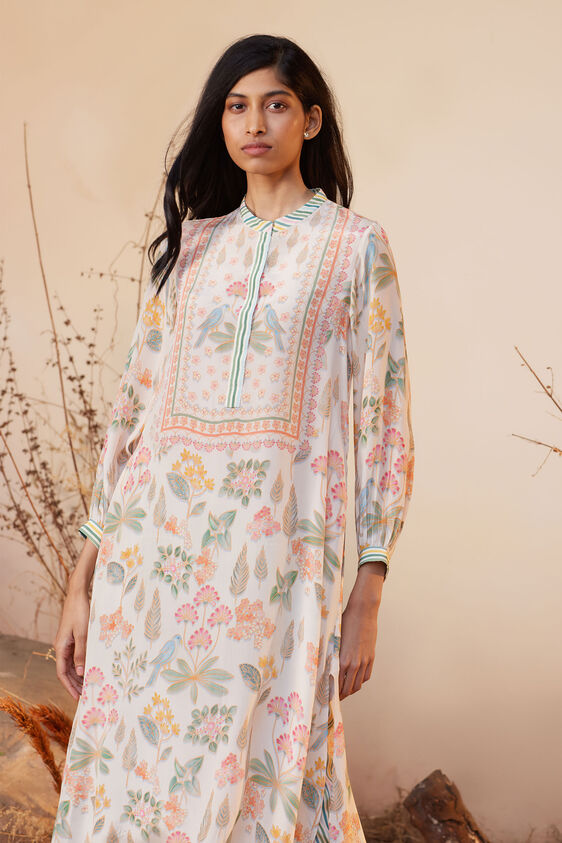 Kinza Kurta Set, Cream, image 4