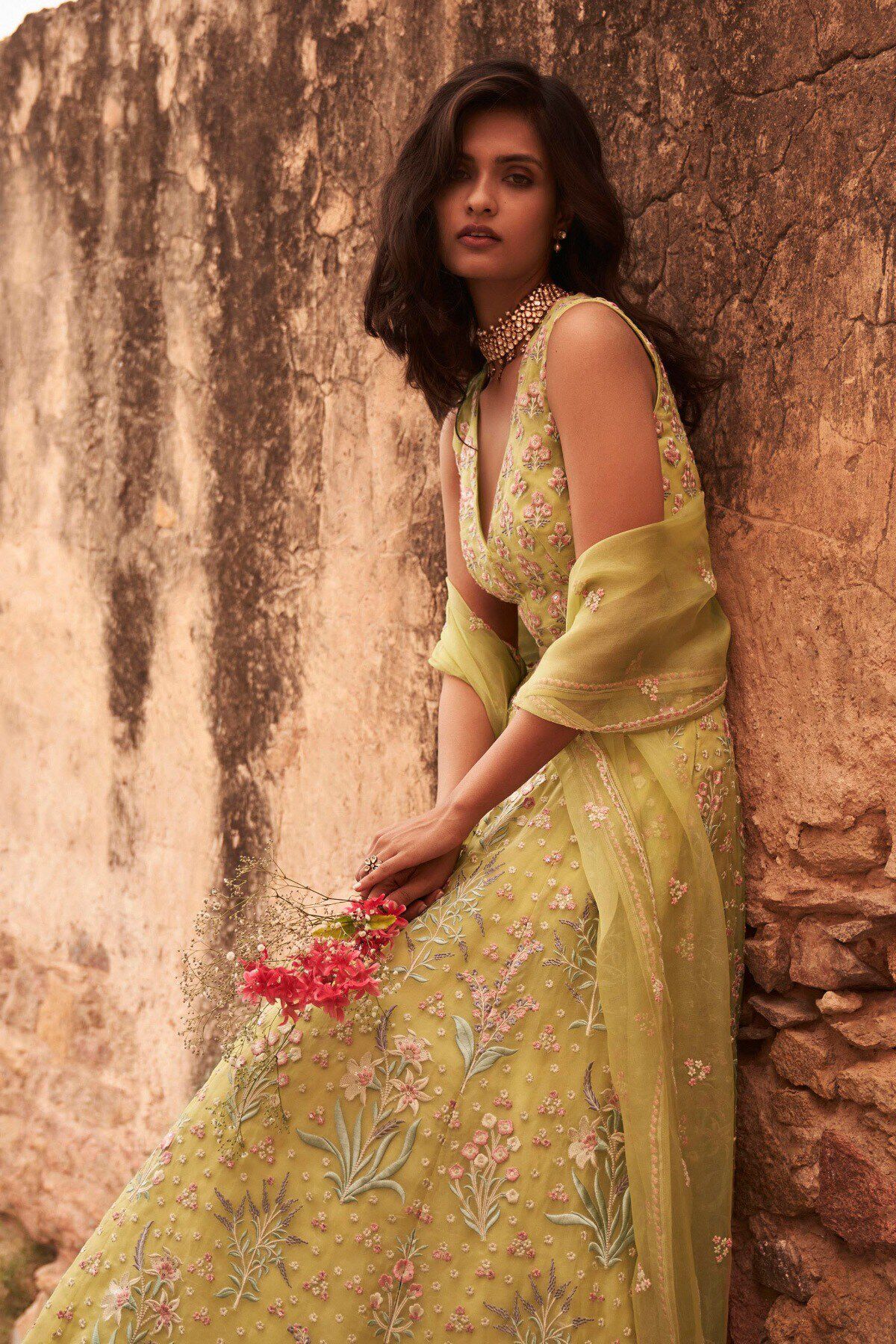 6 - Yaruhi Crop Top & Skirt Set &ndash; Lime, image 6