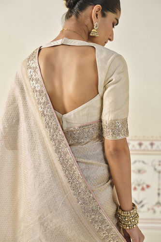 Indubha Embroidered Saree - Gold, Gold, image 4