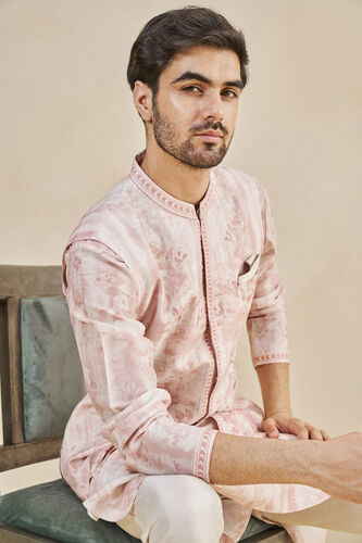 Mrig Nehru Jacket - Peach, Peach, image 6