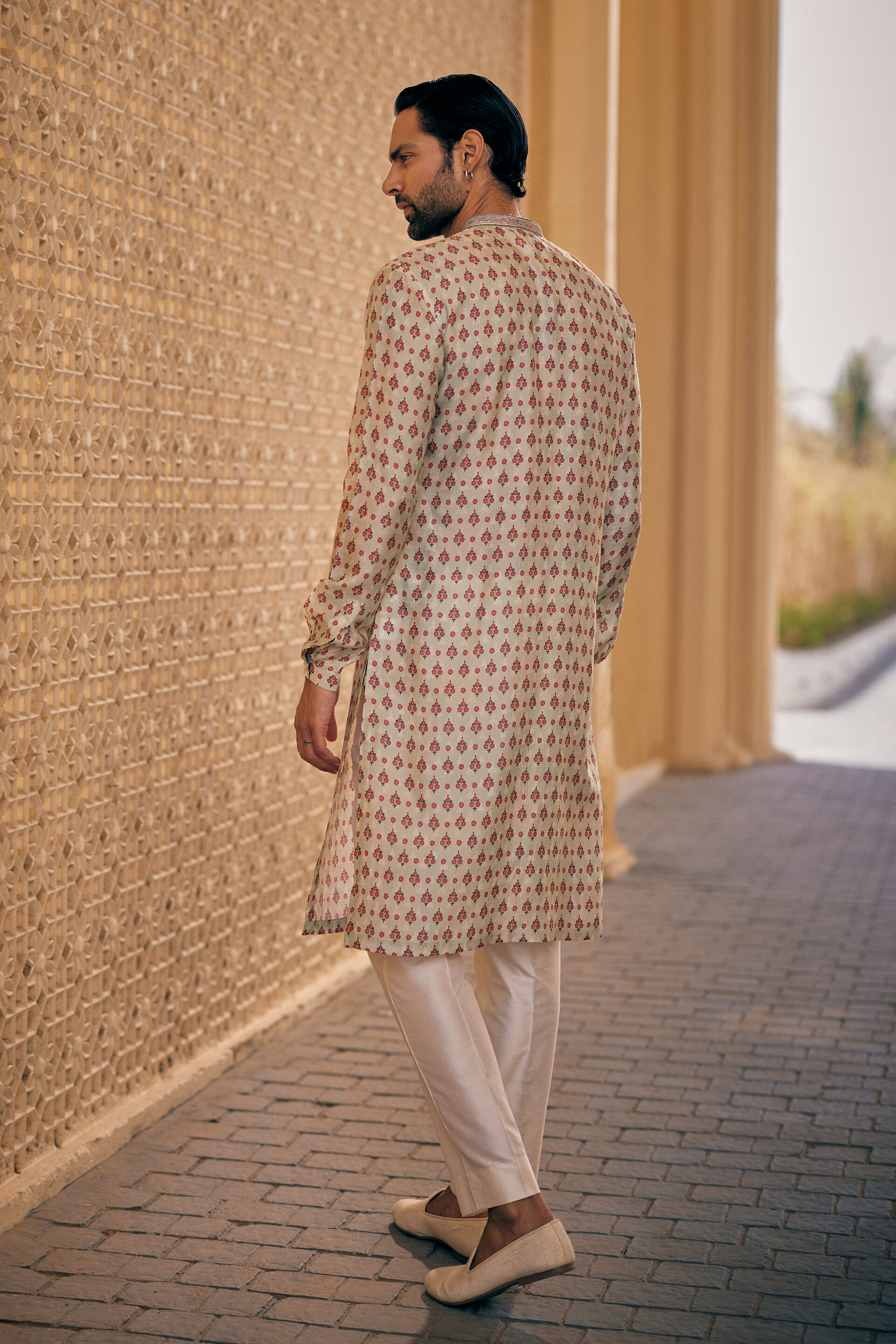 Arit Silk Kurta - Sage