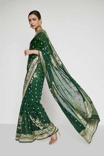 Devangana Saree - Emerald Green, , image 1