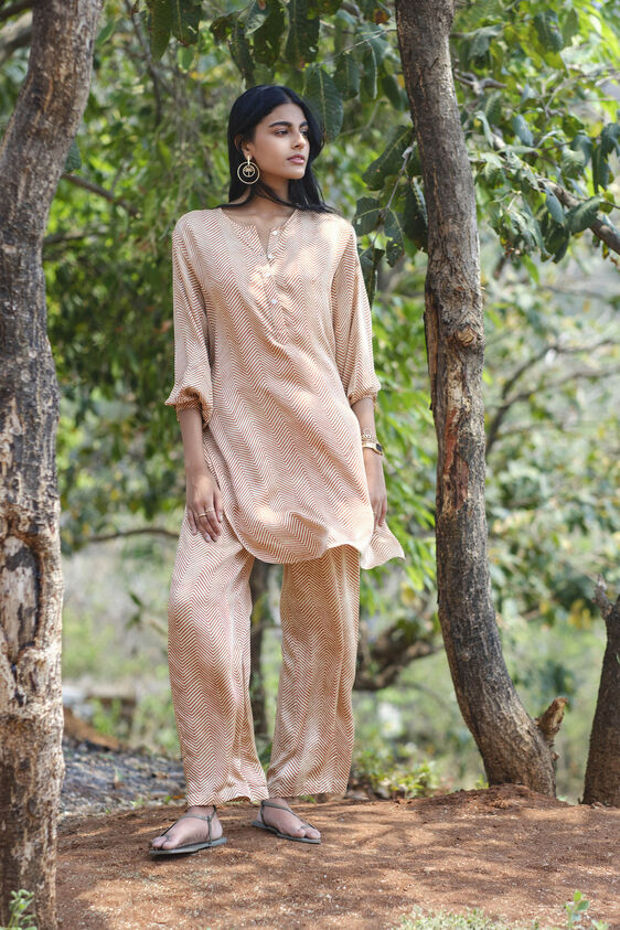 Chevron Tunic Coord - Brick, Brick, image 2