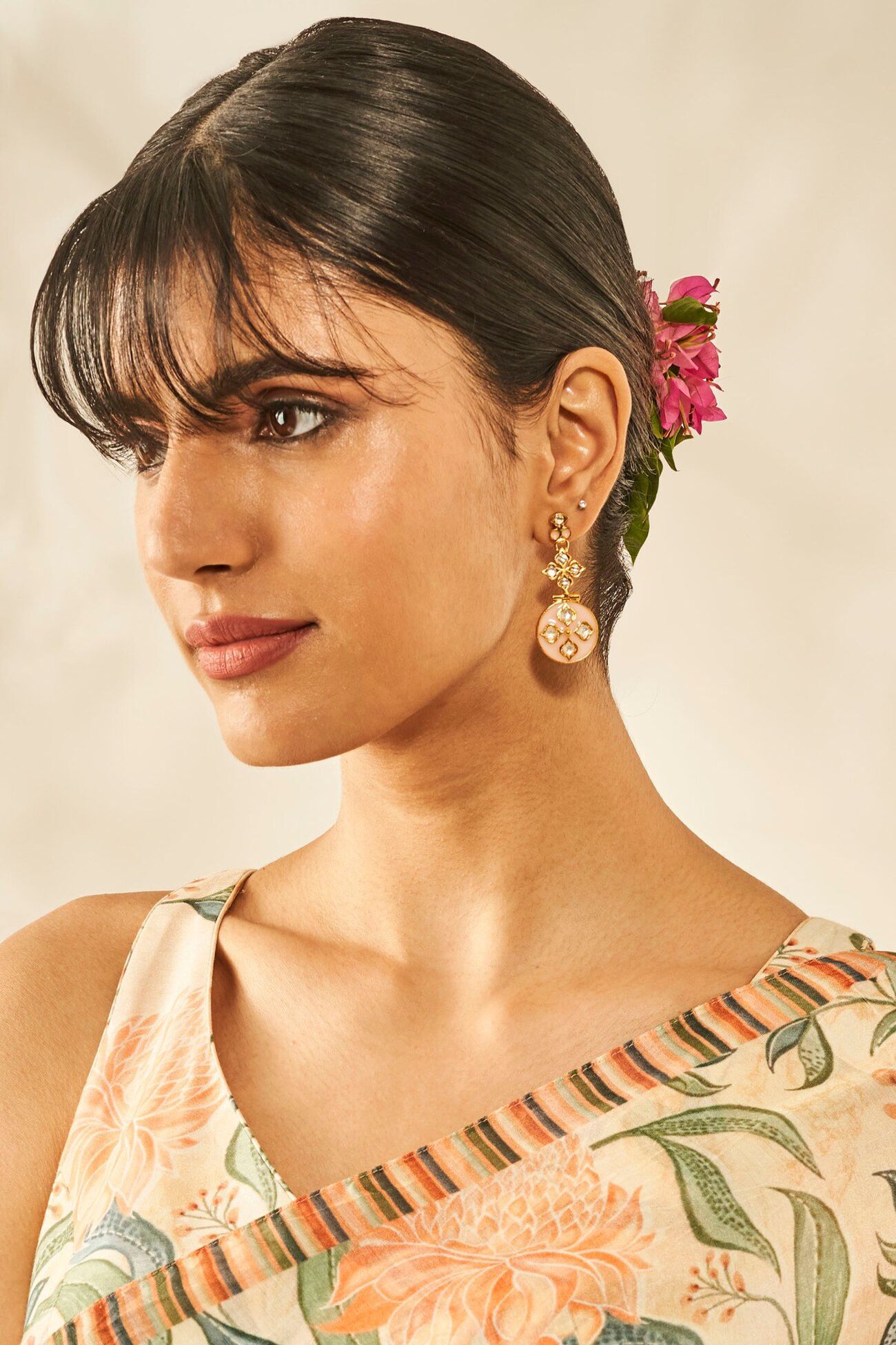 2 - Rose Enamel Earrings, image 2