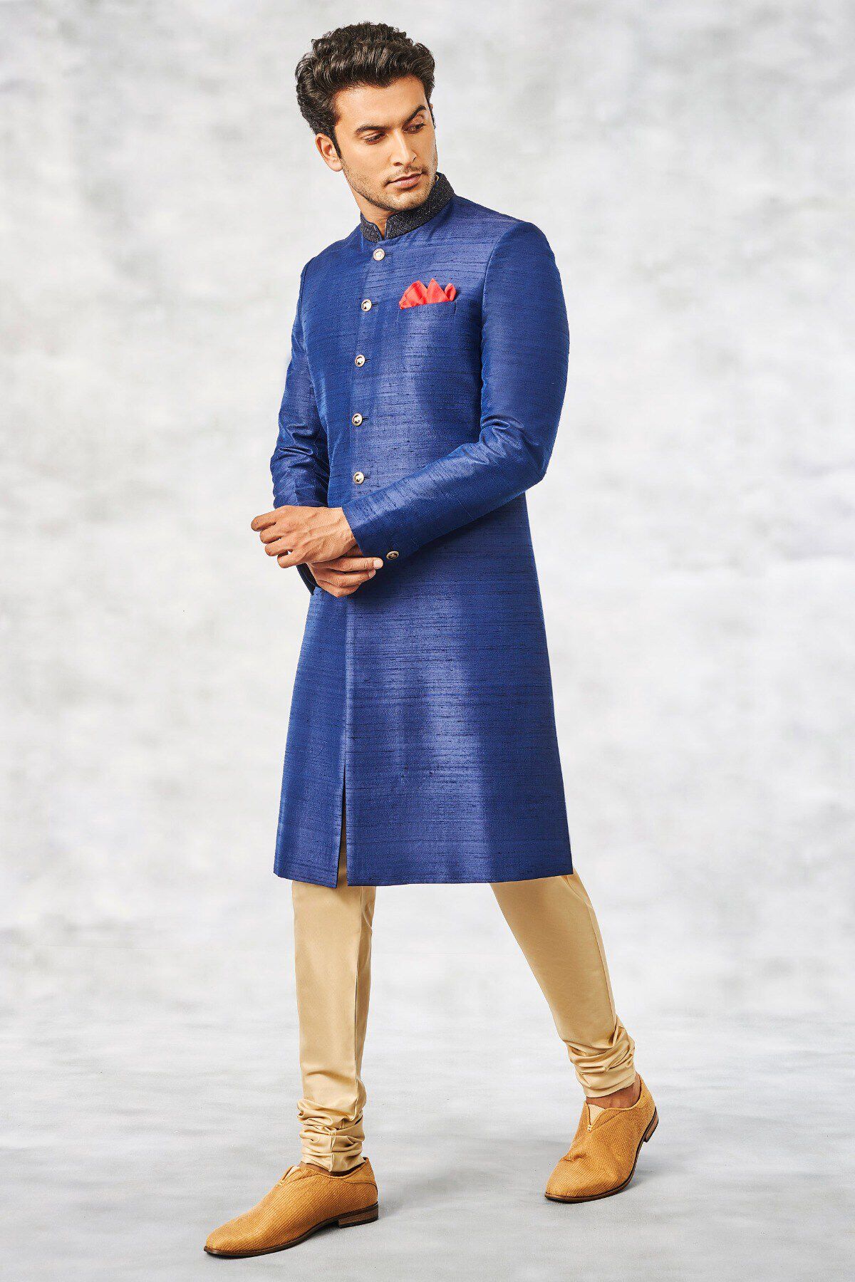 Blue sherwani sales for men
