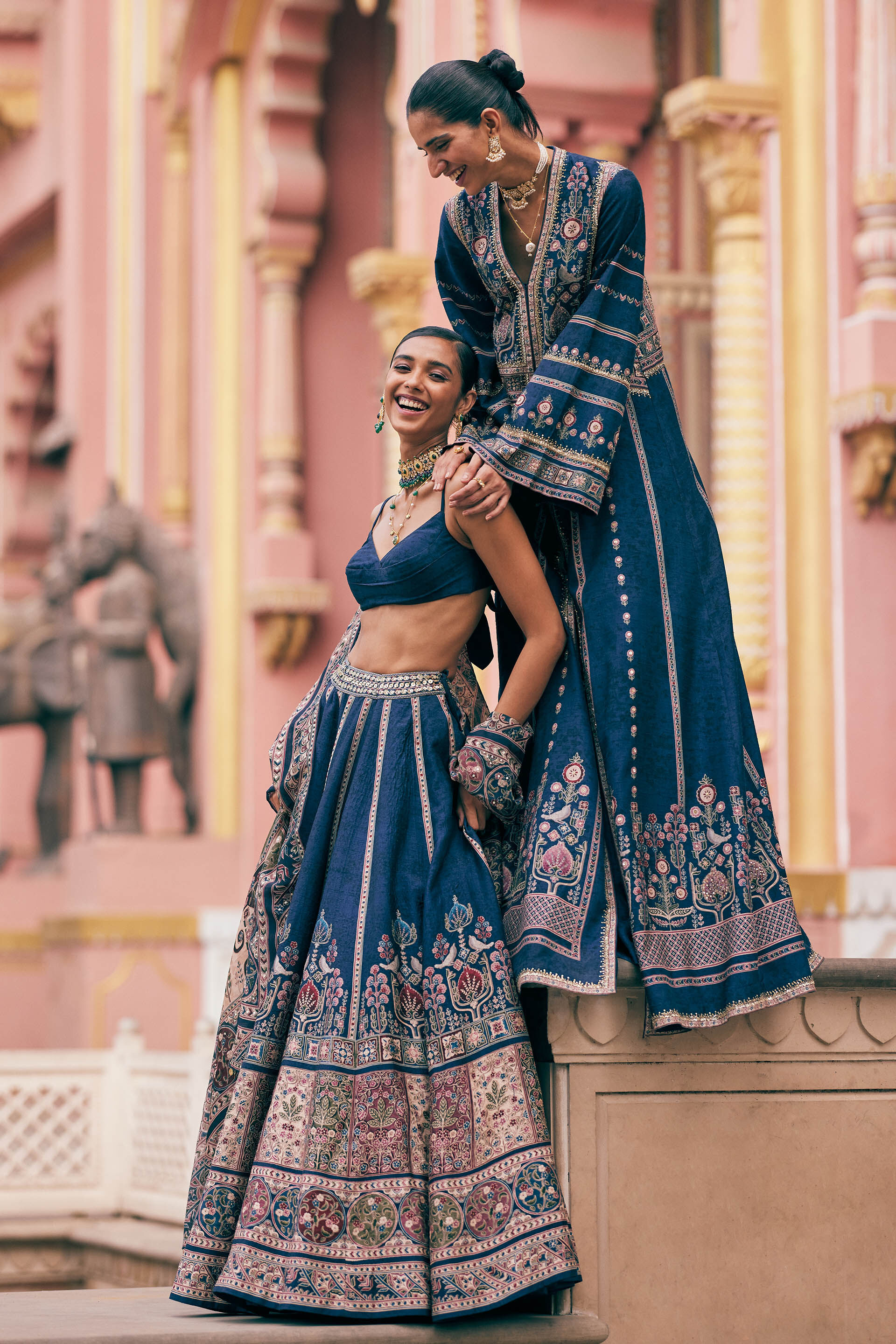 Emerald Green Embroidered Jacket Lehenga Set - Ashwini Reddy