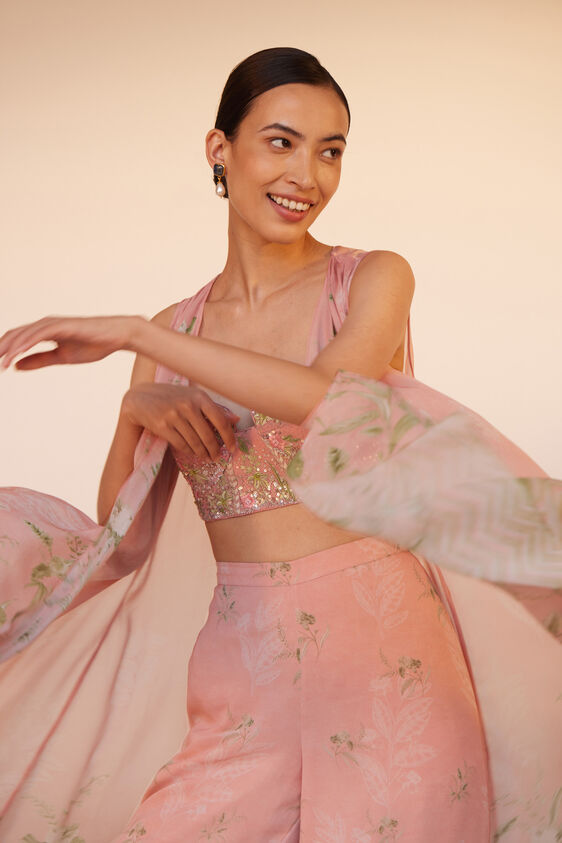 Sama Crop Top Pant Set - Blush, Blush, image 5
