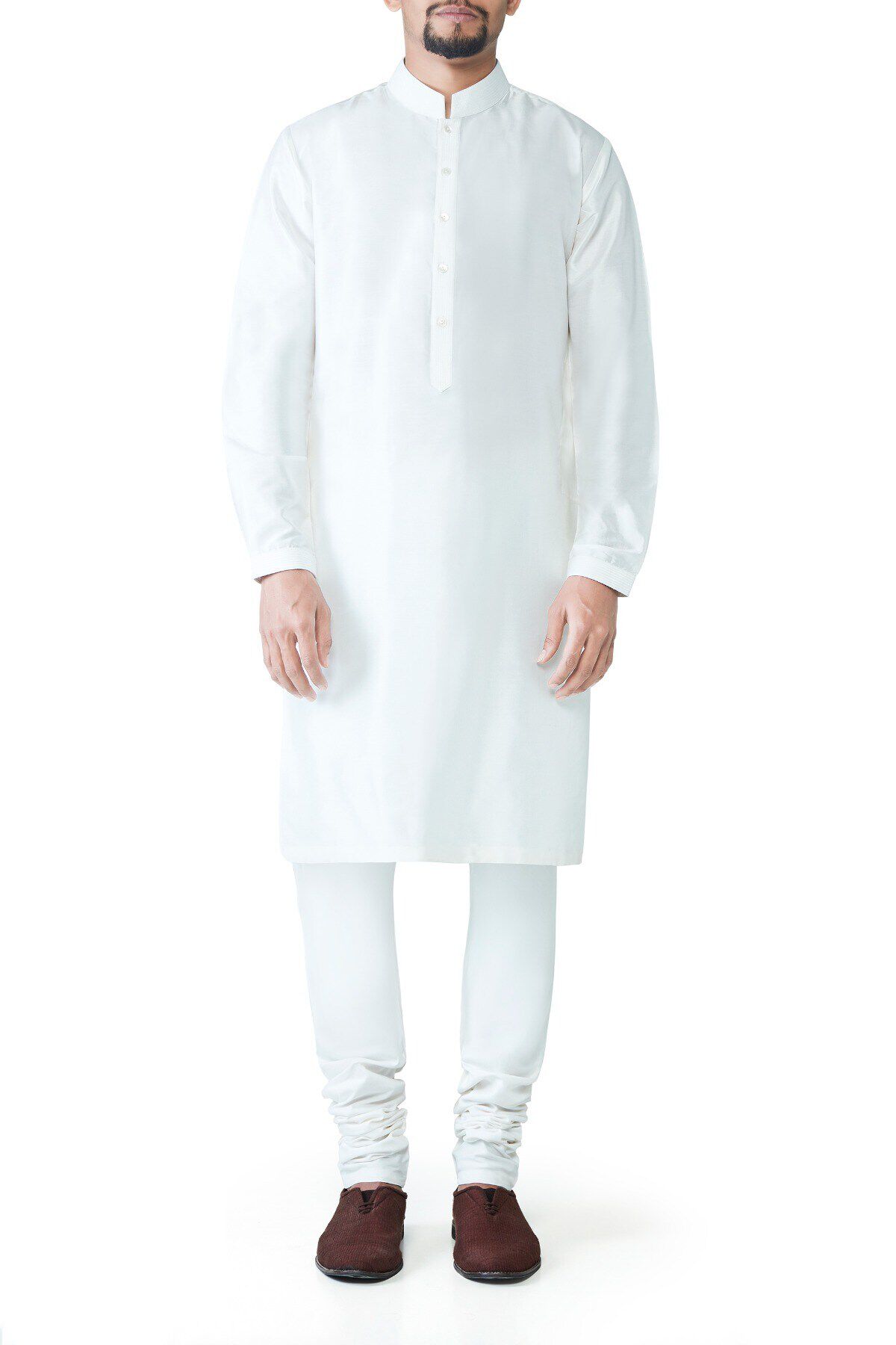 White silk churidar cheap
