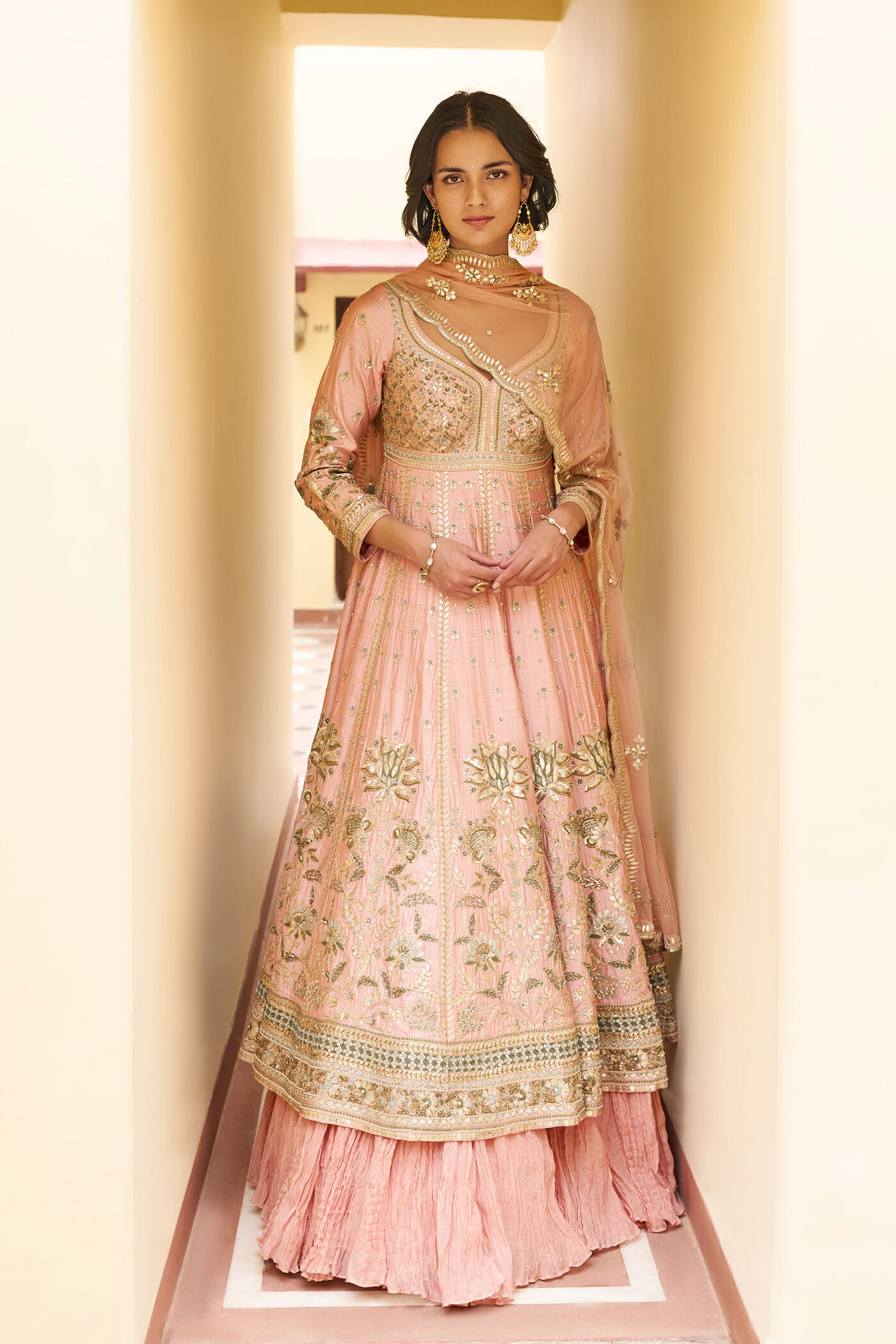 Beloved Gota Patti Anarkali Set - Blush