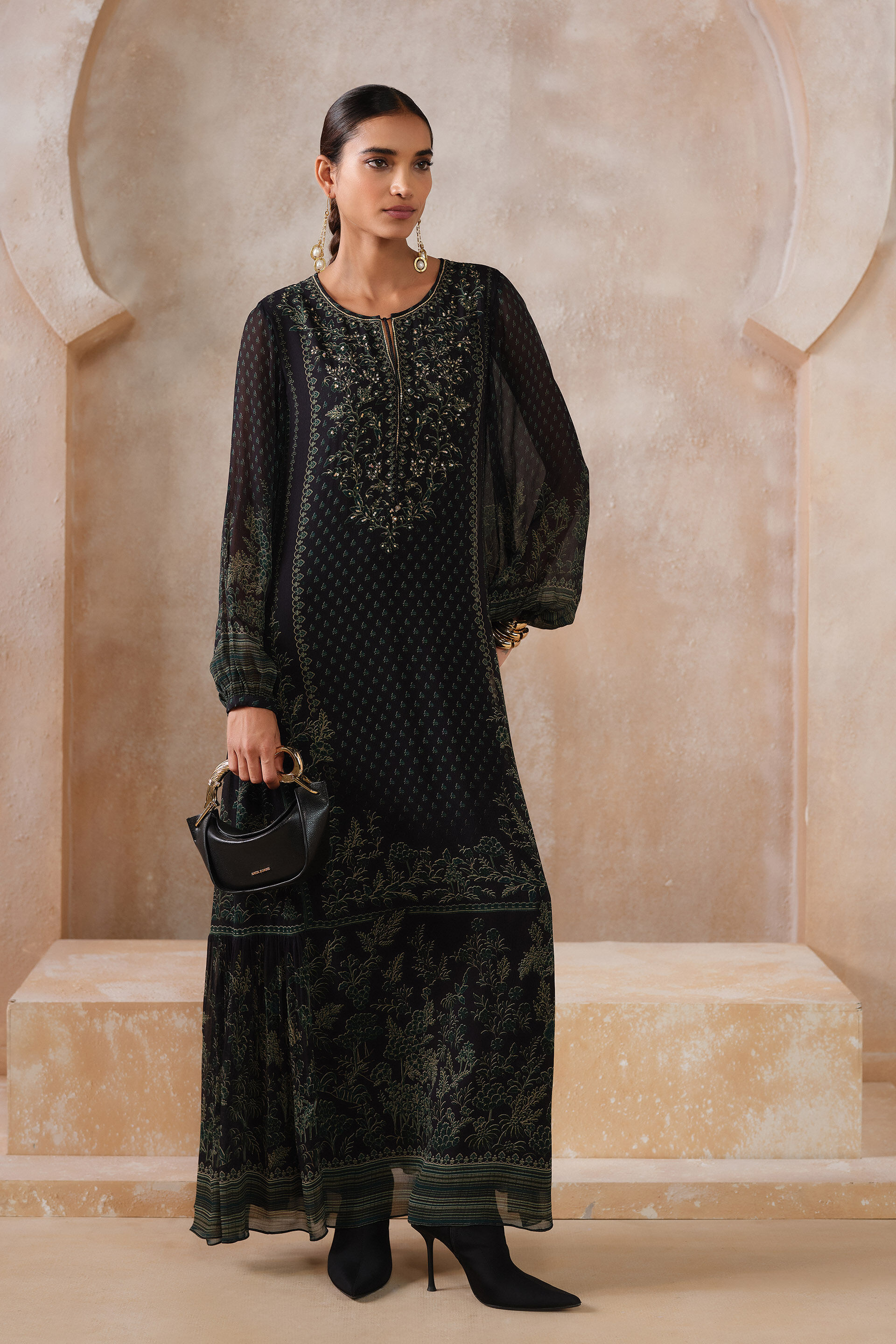 Shiza Kaftan - Black