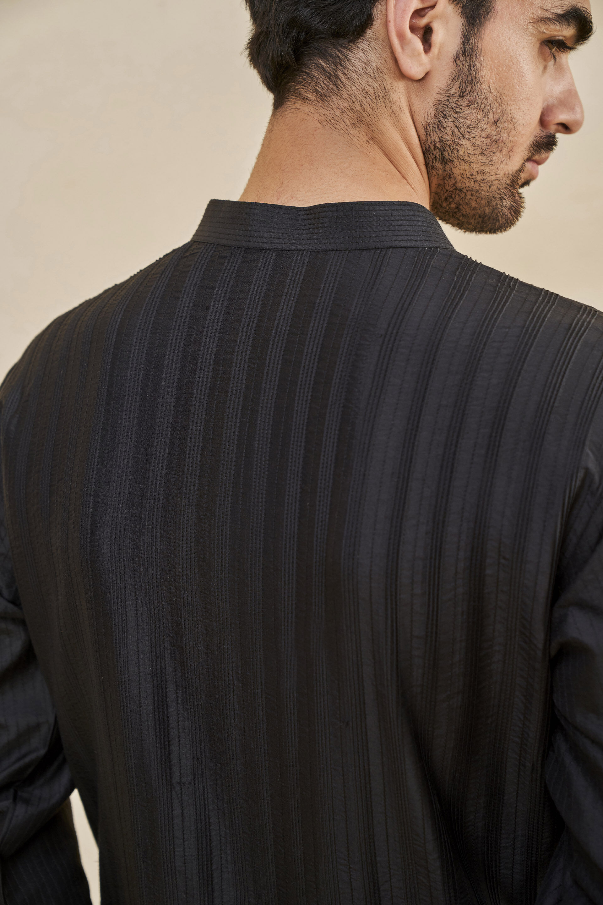 Black Silk Trousers, Black, image 5