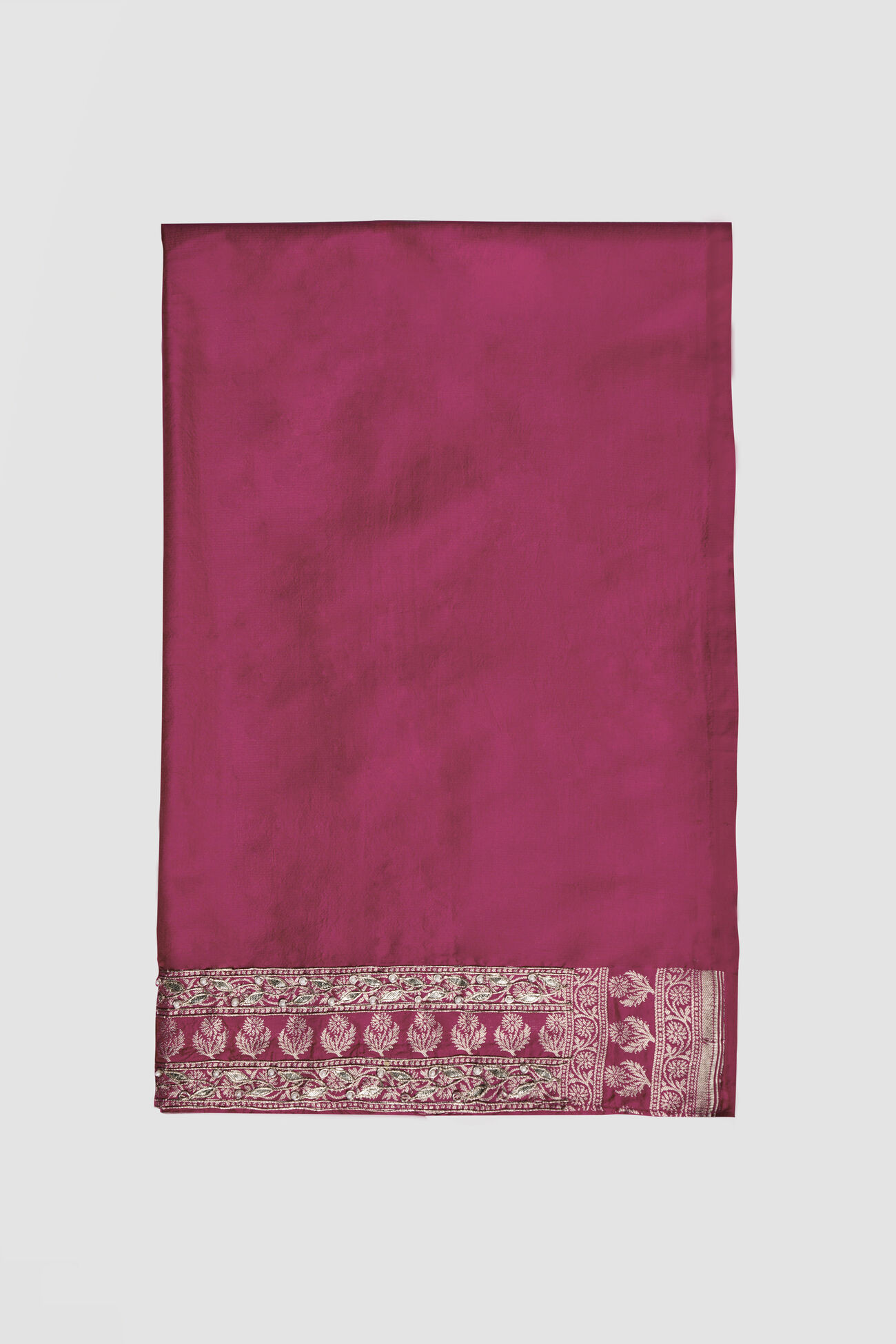 Shalena Benarasi Silk Embroidered Saree - Red, Red, image 9