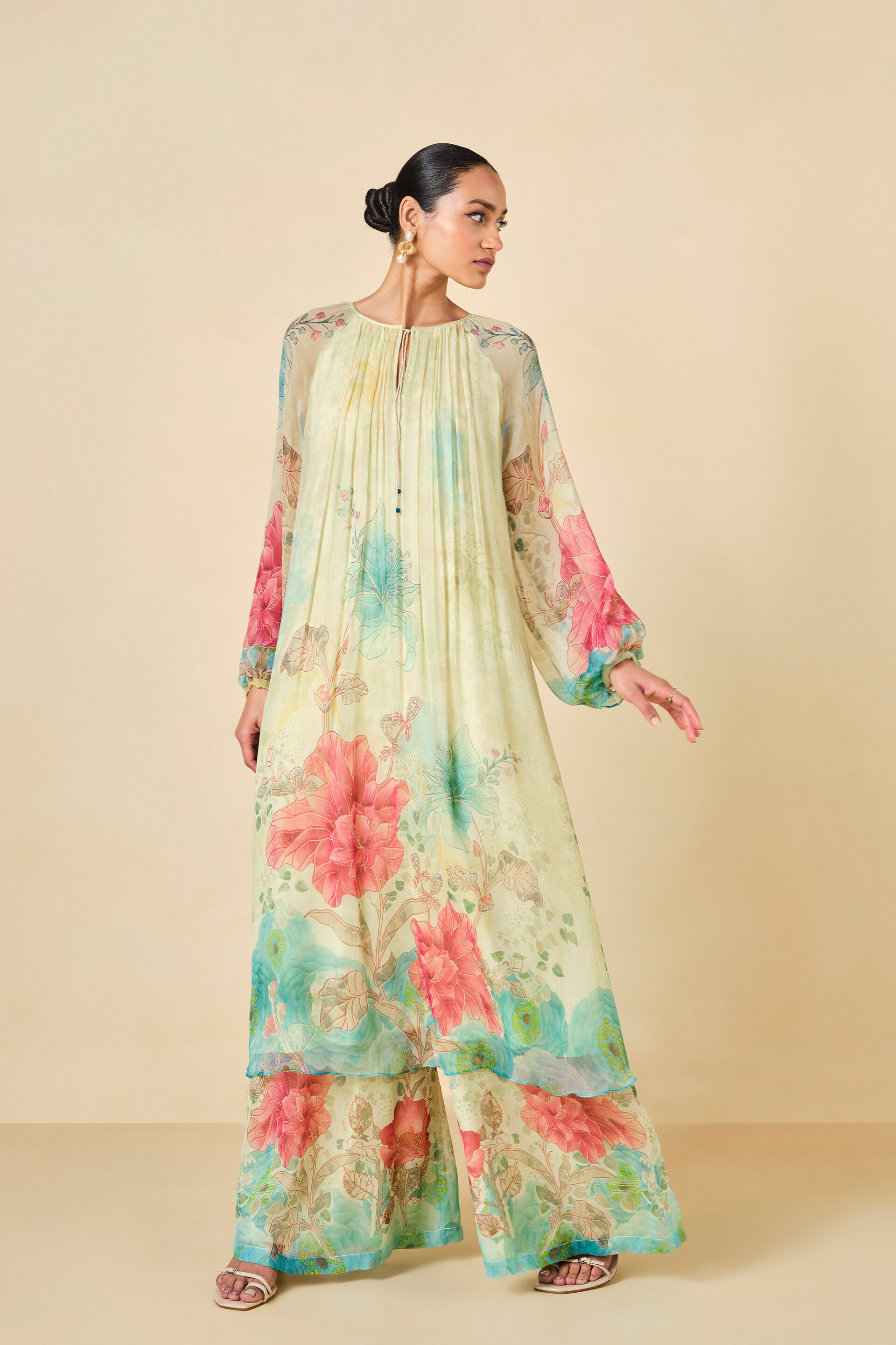 Designer chiffon kurtis online store