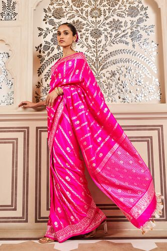 Sravya Benarasi Saree - Pink, Pink, image 1