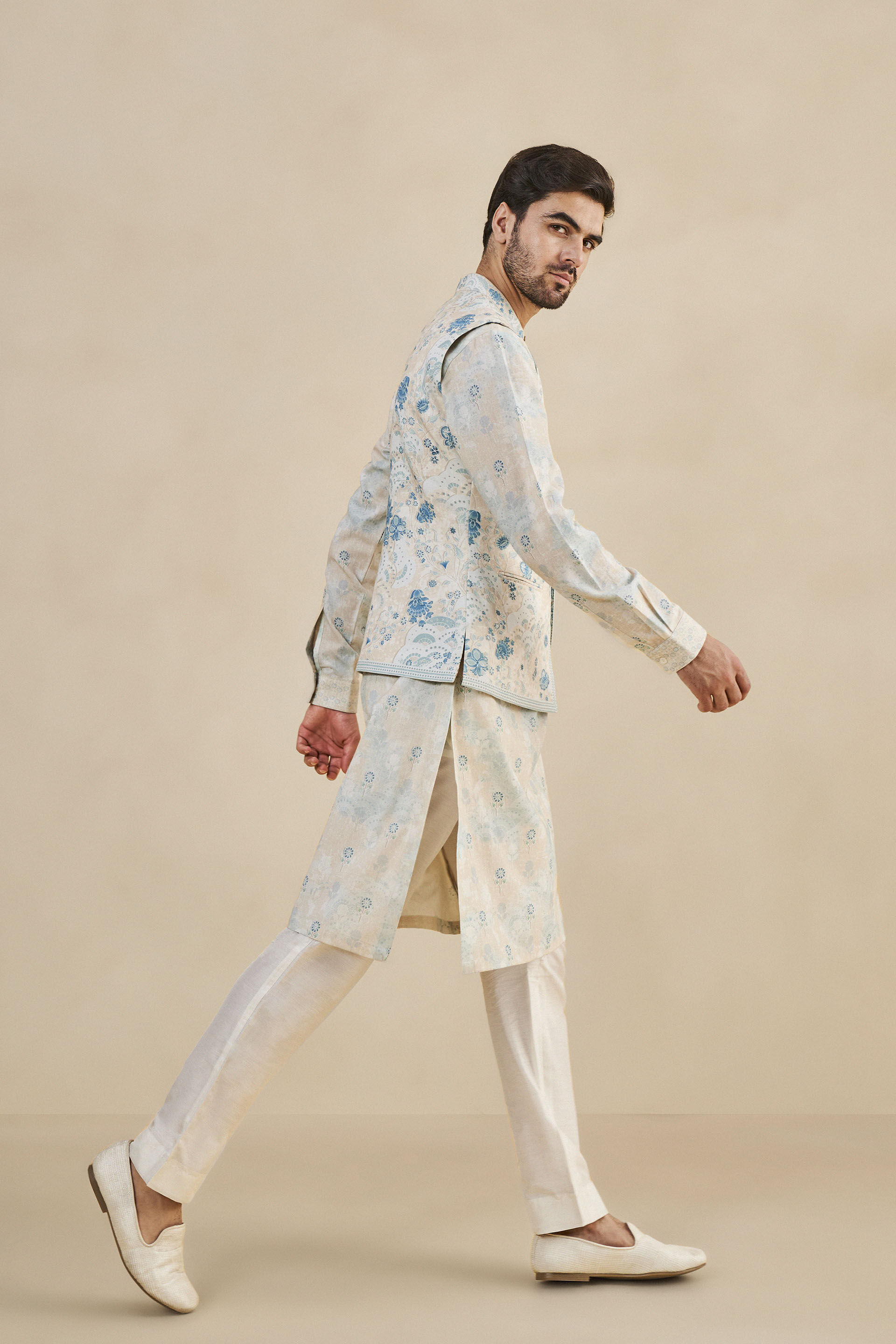 Azael Nehru Jacket - Blue, Blue, image 3