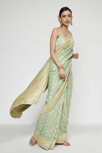 Rekhmina Benarasi Saree - Aqua, , image 2