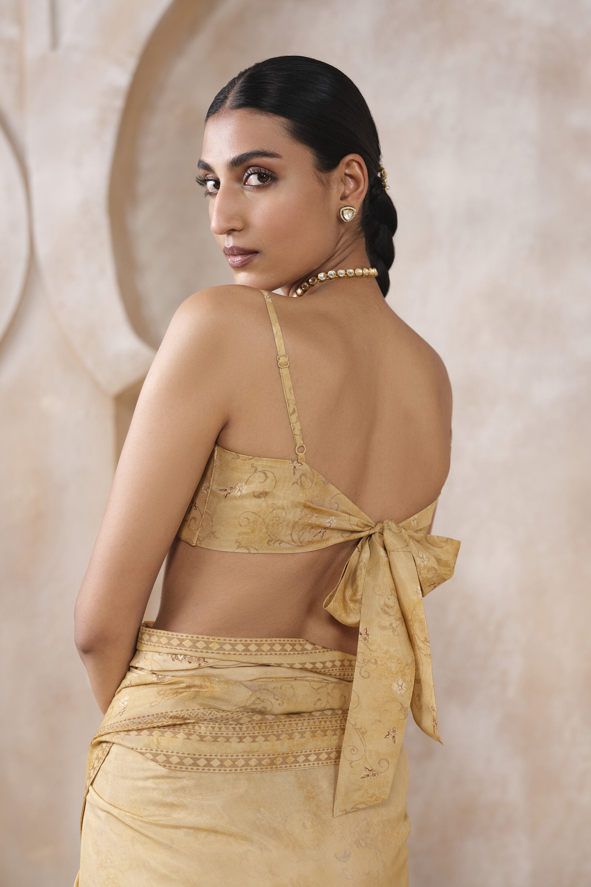 Elyse Saree - Yellow, Yellow, image 5