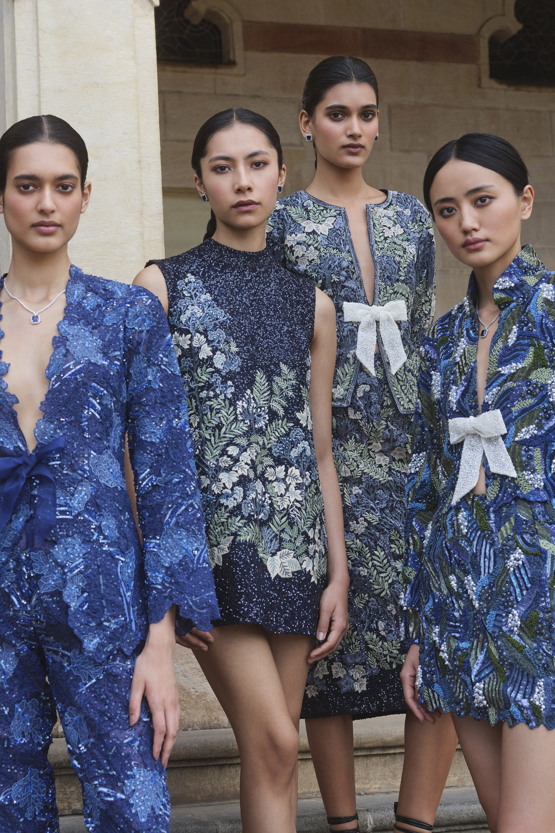 Luella Embroidered Silk Shift Dress - Navy, Navy, image 4